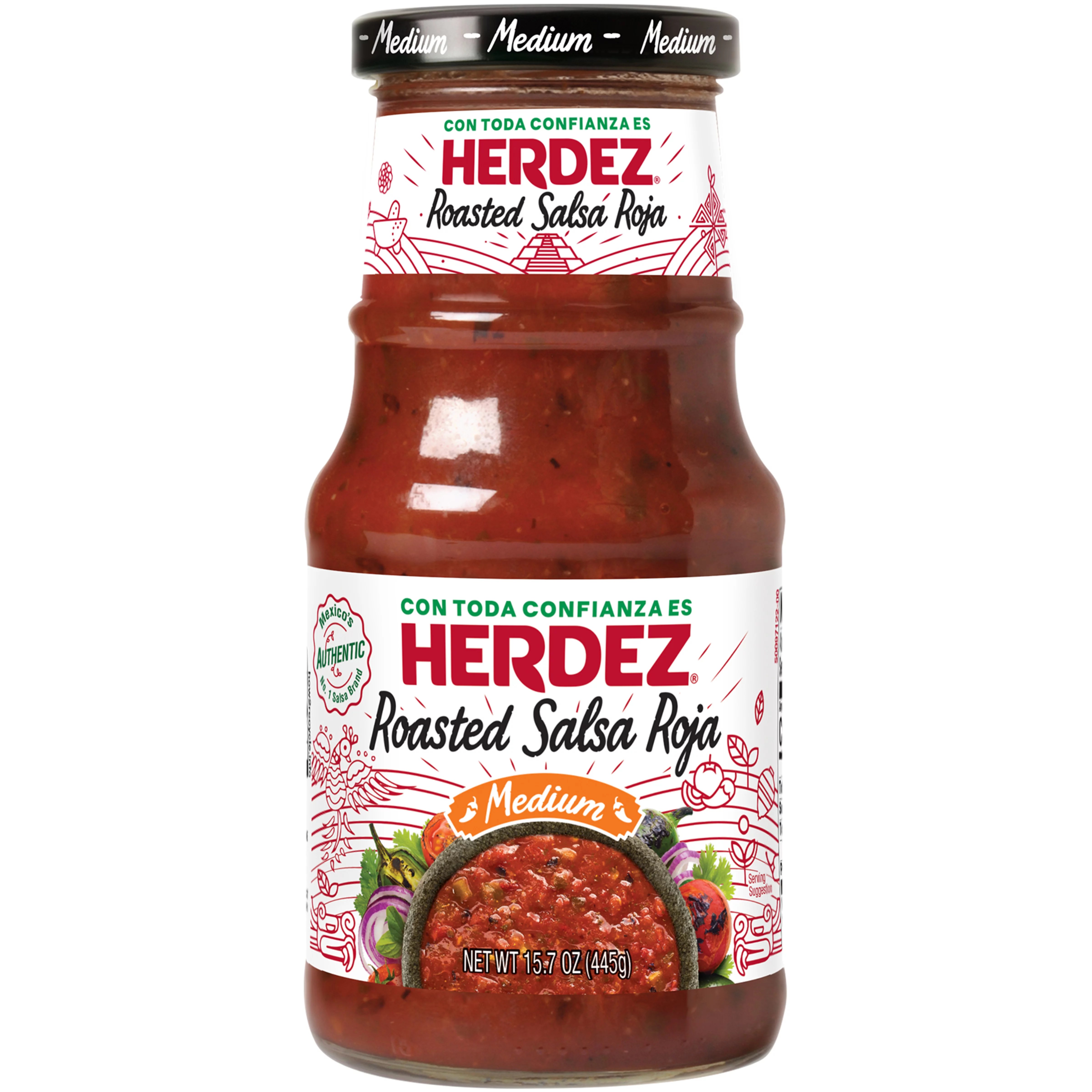 Herdez Medium Roasted Salsa Roja Shop Salsa & Dip at HEB
