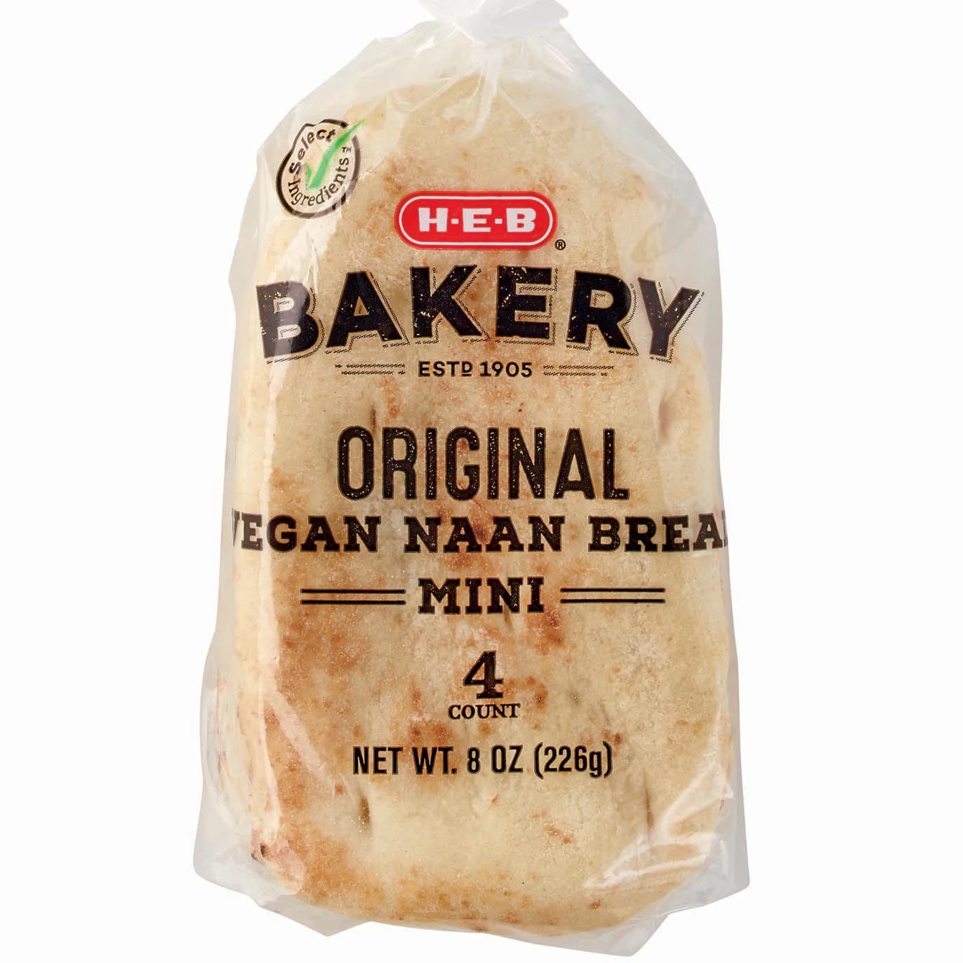 HEB Select Ingredients Vegan Naan Bread Mini Original Shop Bread at