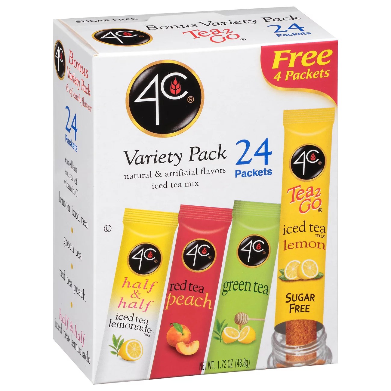 4C Totally Light Tea 2 Go Bonus Variety Pack Shop Mixes & Flavor