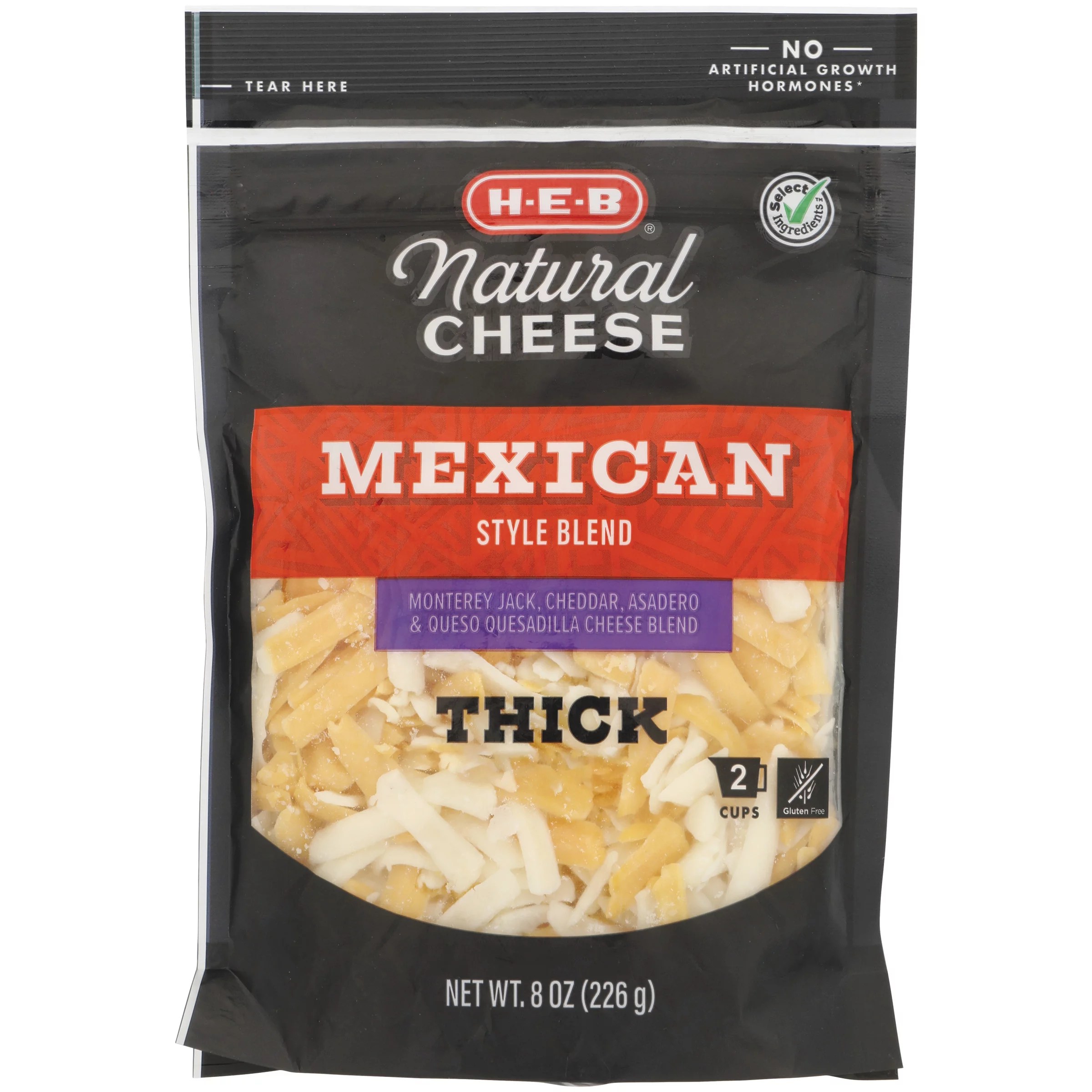 HEB Select Ingredients Mexican Style Cheese, Thick Shredded Shop