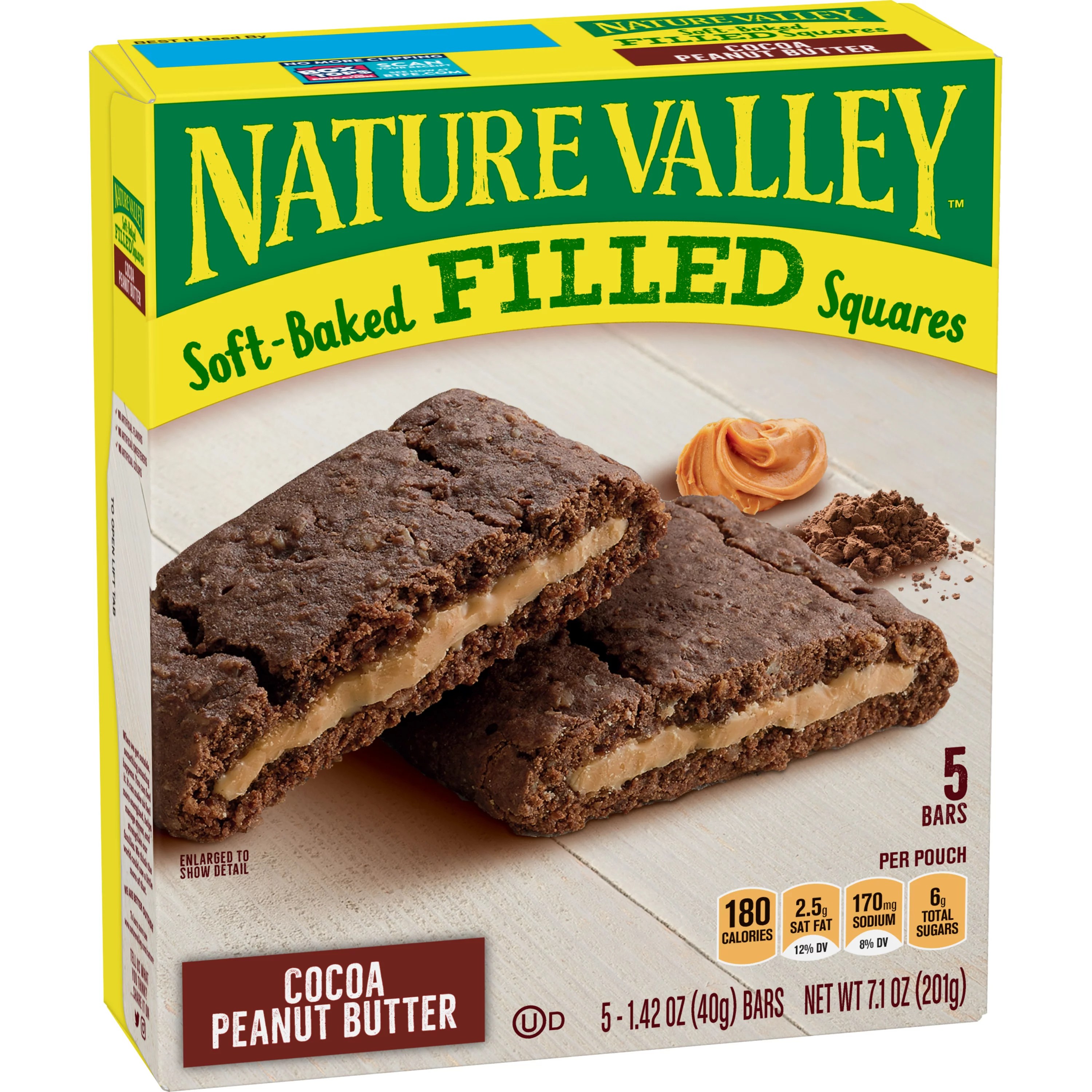 Nature Valley Cocoa Peanut Butter SoftBaked Filled Squares Shop Granola & Snack Bars at HEB