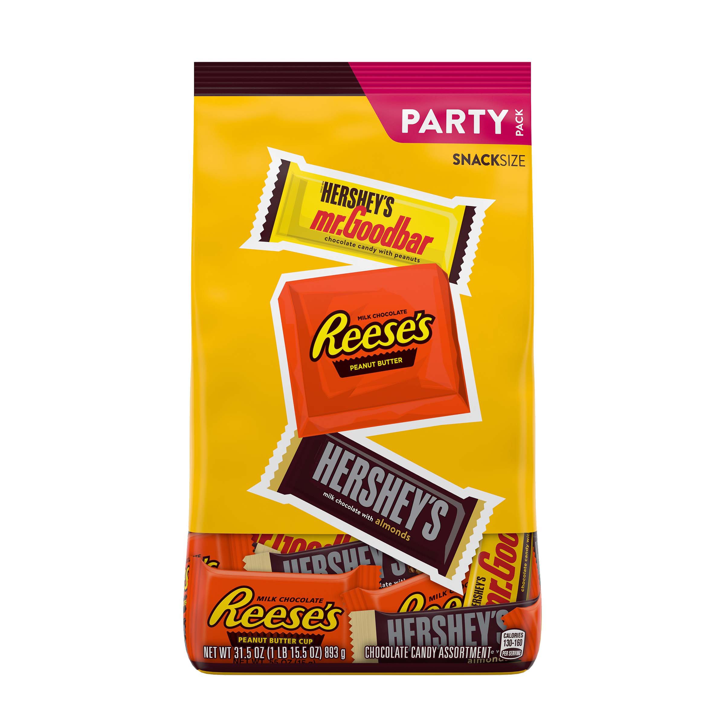 Hershey's Mr. Goodbar & Reese's Snack Size Chocolate Candy Mix, Party