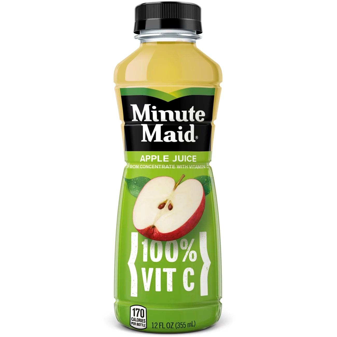Minute Maid Apple Juice Bottles, 12 Fl Oz, 24 Pack