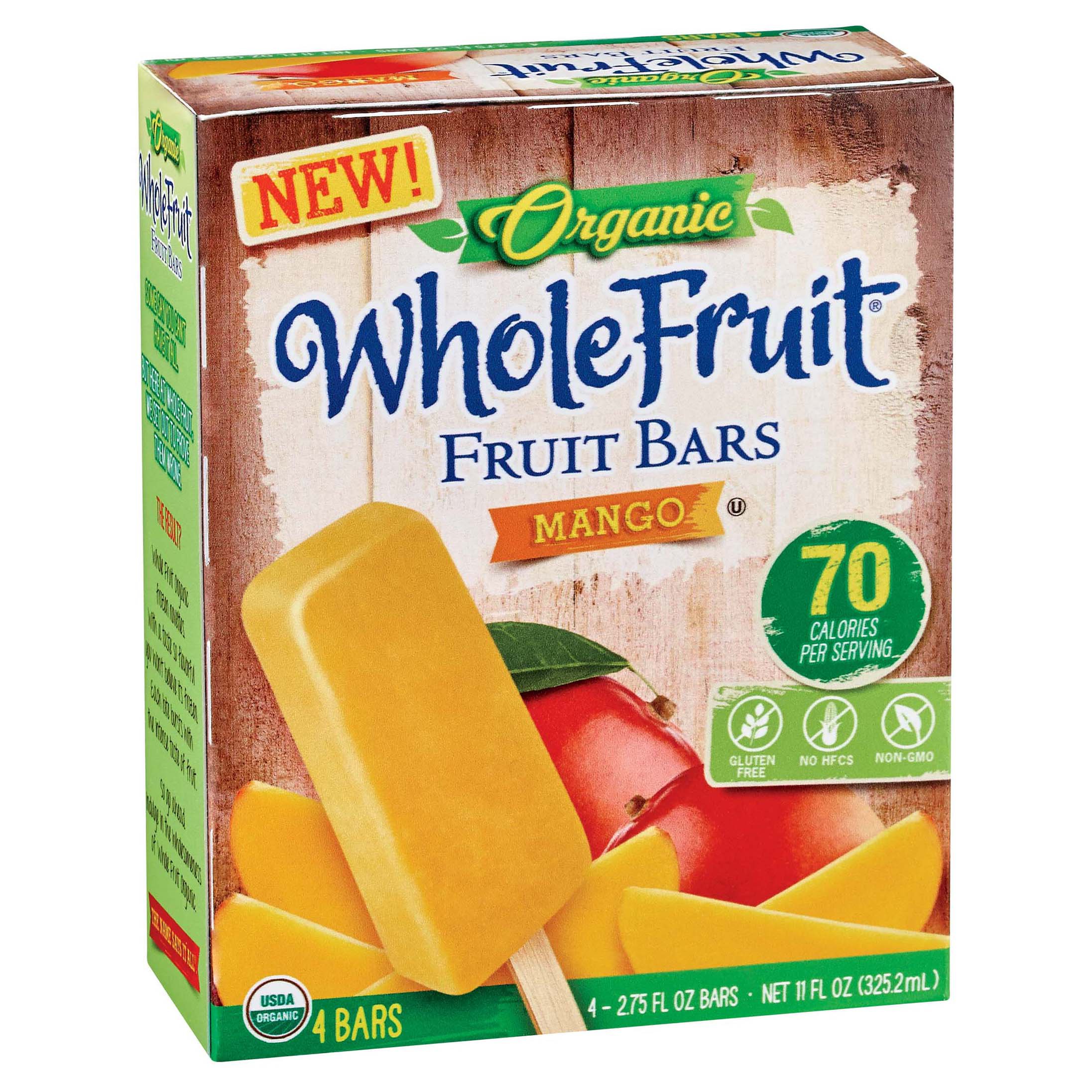 Whole Fruit Organic Mango Fruit Bars Shop Ice Cream & Treats at HEB