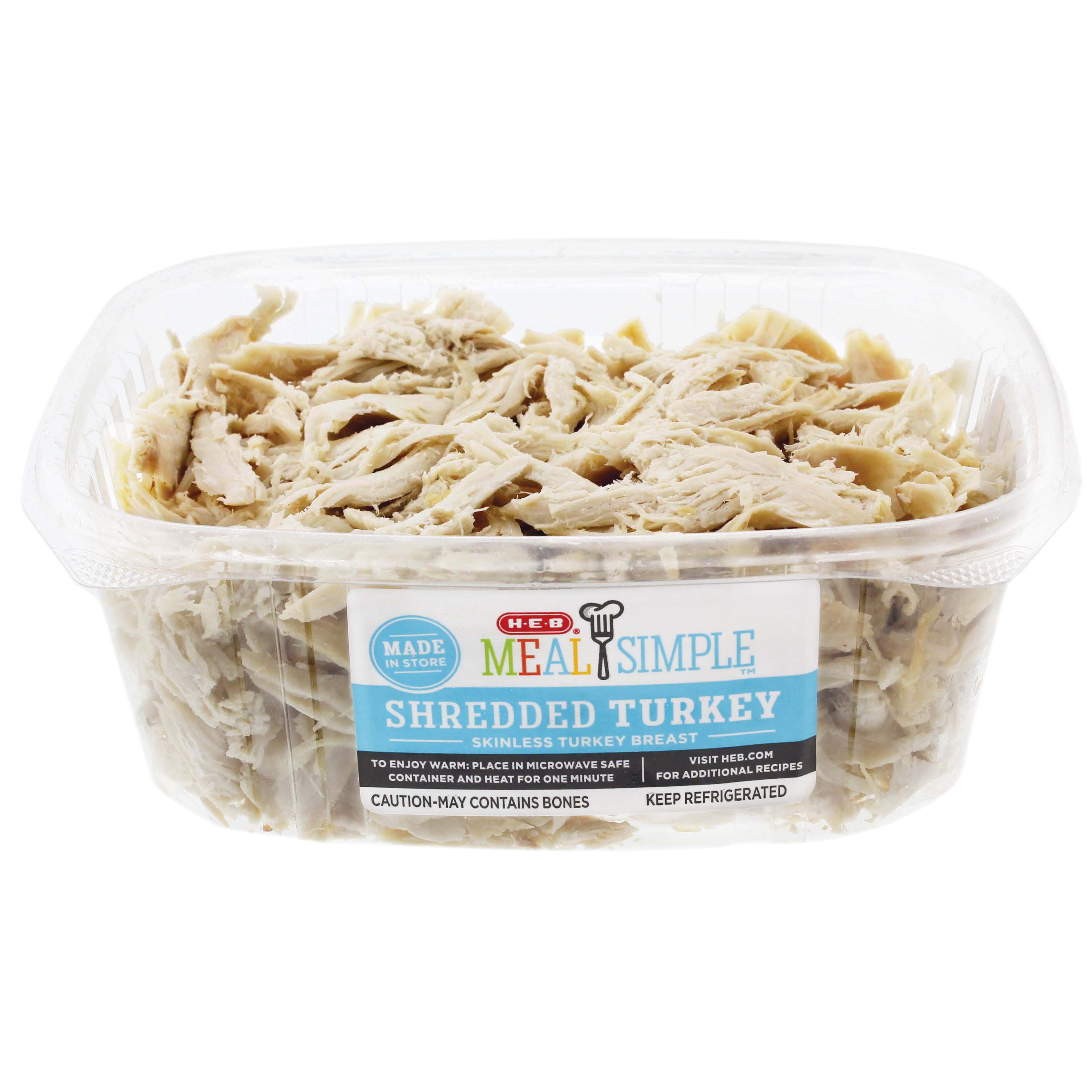 HEB Meal Simple Shredded Turkey Breast Shop Ready Meals & Snacks at HEB