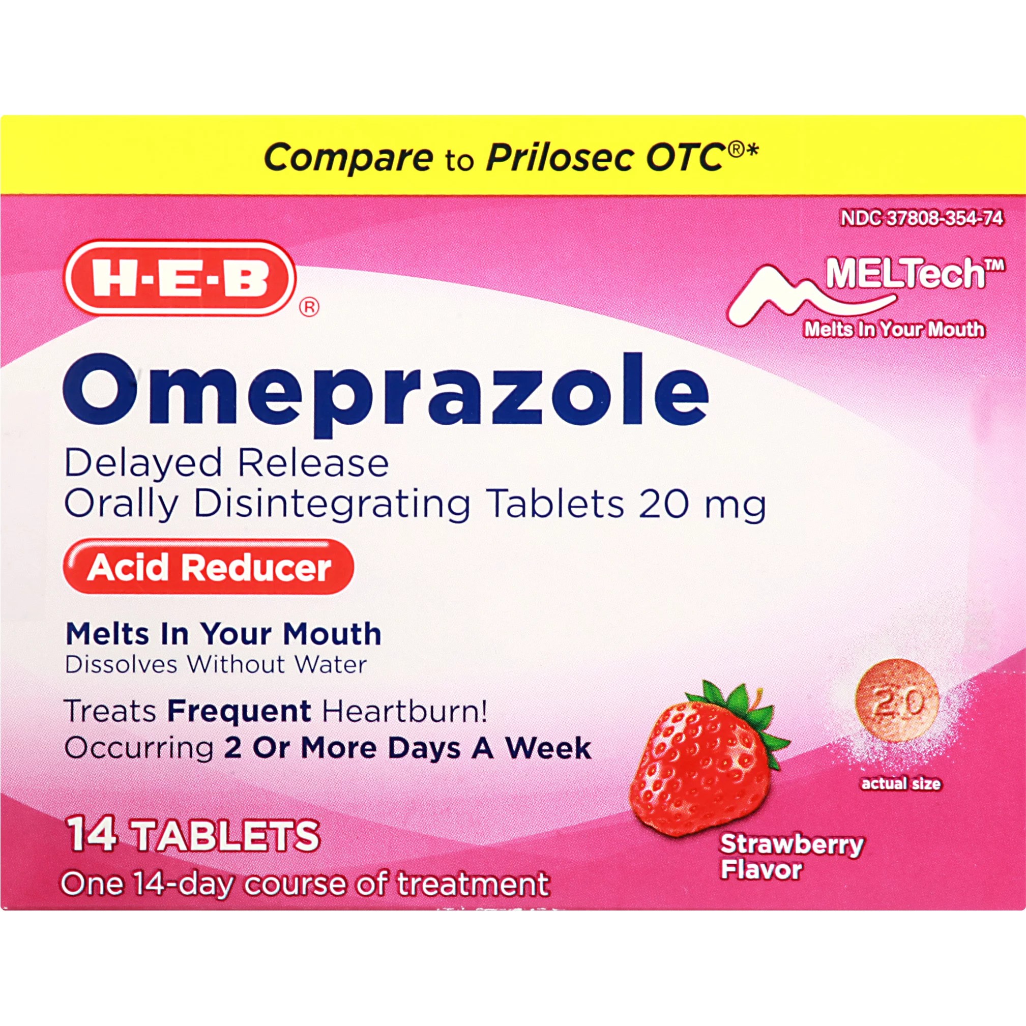 HEB Omeprazole Acid Reducer 20 mg Delayed Release Tablets Shop