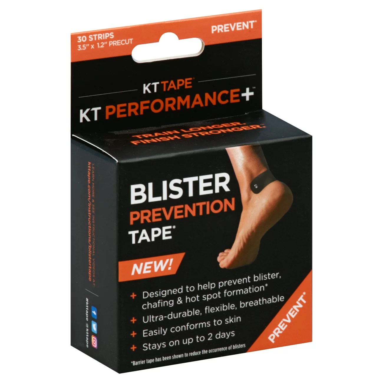 KT Tape Blister Prevention Tape, Black Shop Sleeves & Braces at HEB