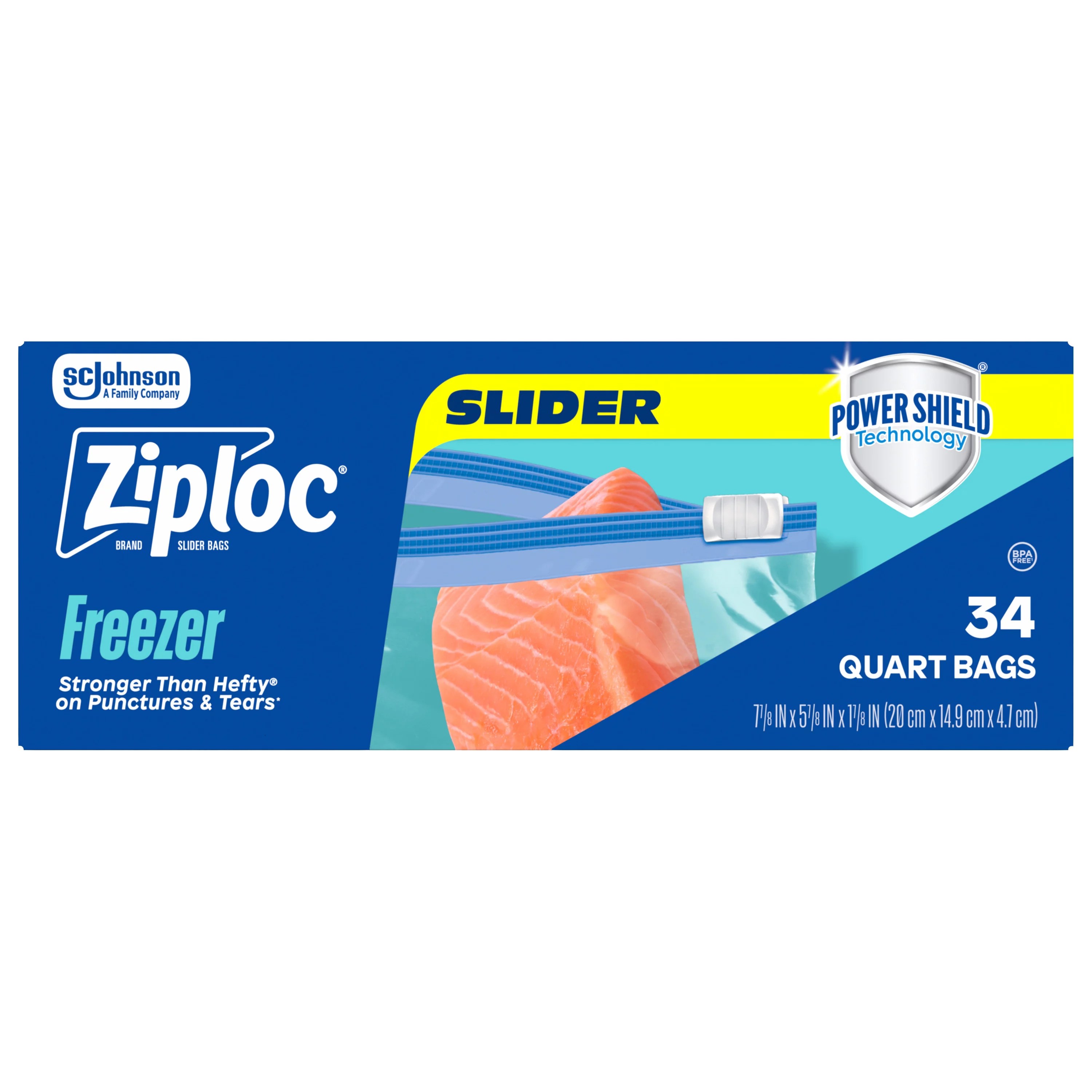Ziploc Slider Stand & Fill Quart Freezer Bags Shop Storage Bags at HEB