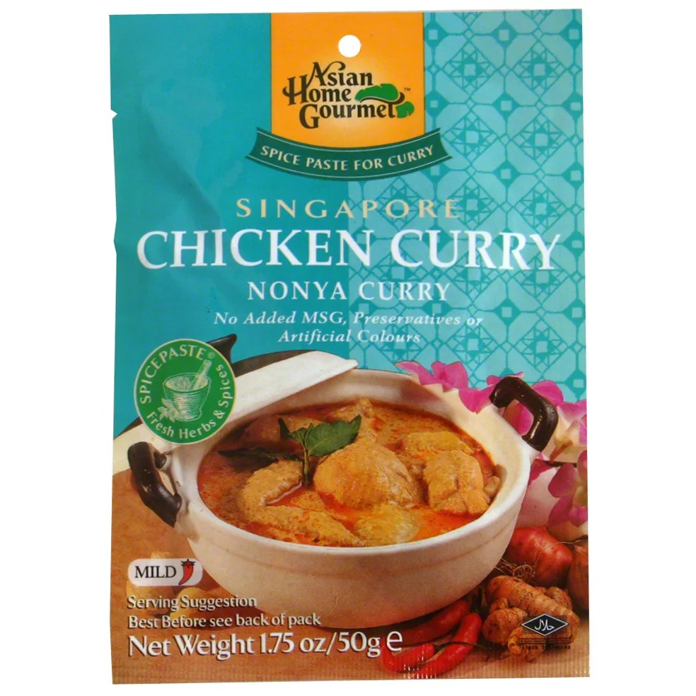 Asian Home Gourmet Singapore Nonya Chicken Curry Shop Spice Mixes at
