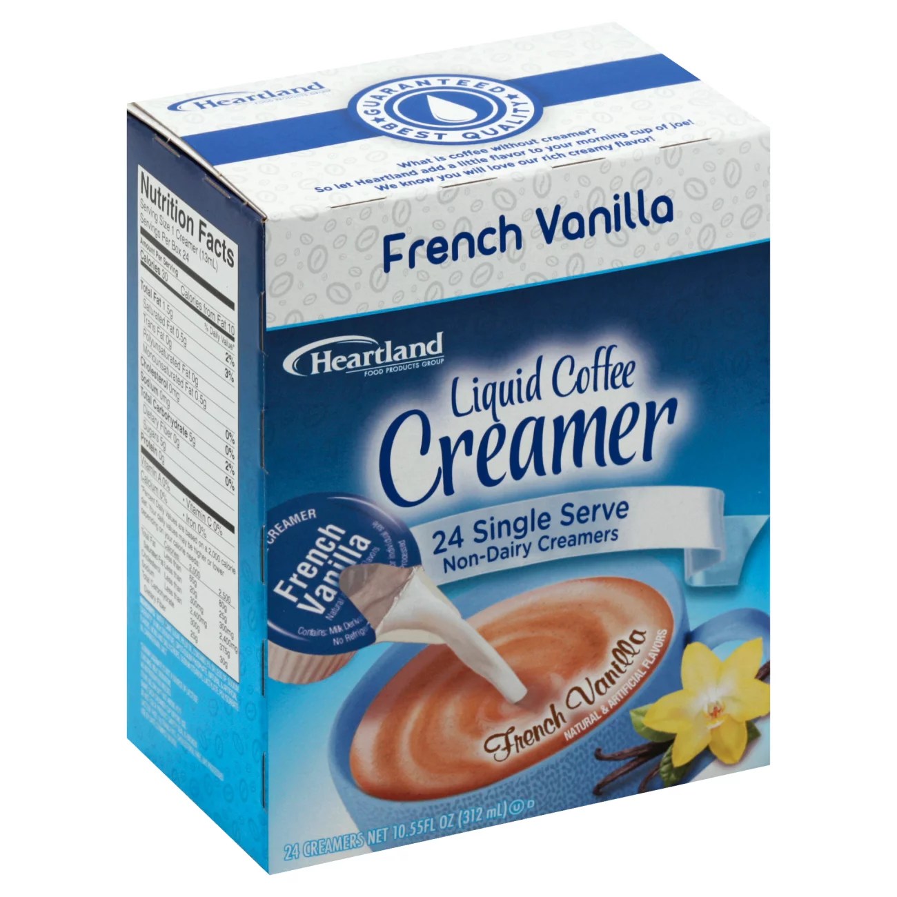 Heartland French Vanilla Liquid Coffee Creamer Singles Shop Coffee