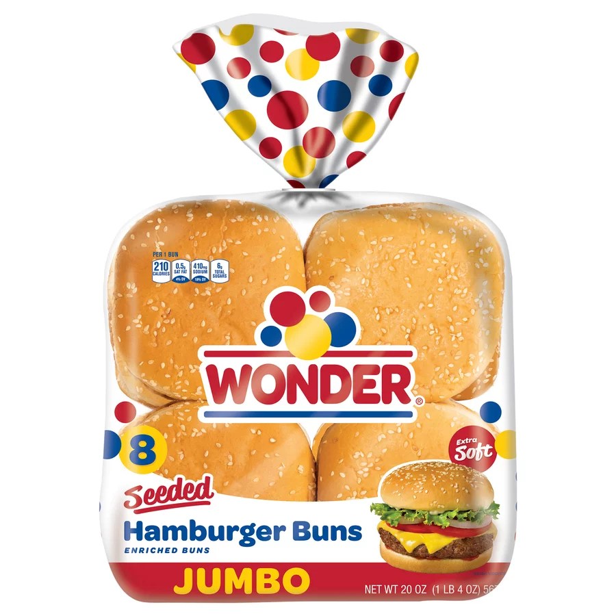 Wonder Seeded Jumbo Hamburger Buns Shop Bread at HEB