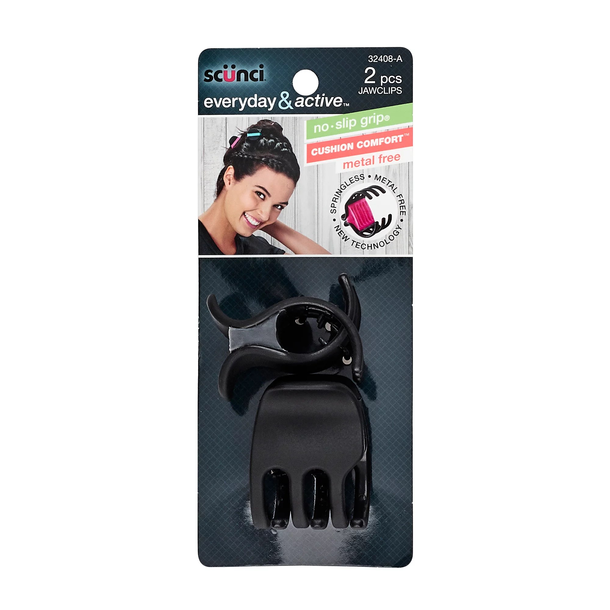 Scunci Cushion Grip NonSlip Metal Free Jaw Clips Shop Hair Care at HEB