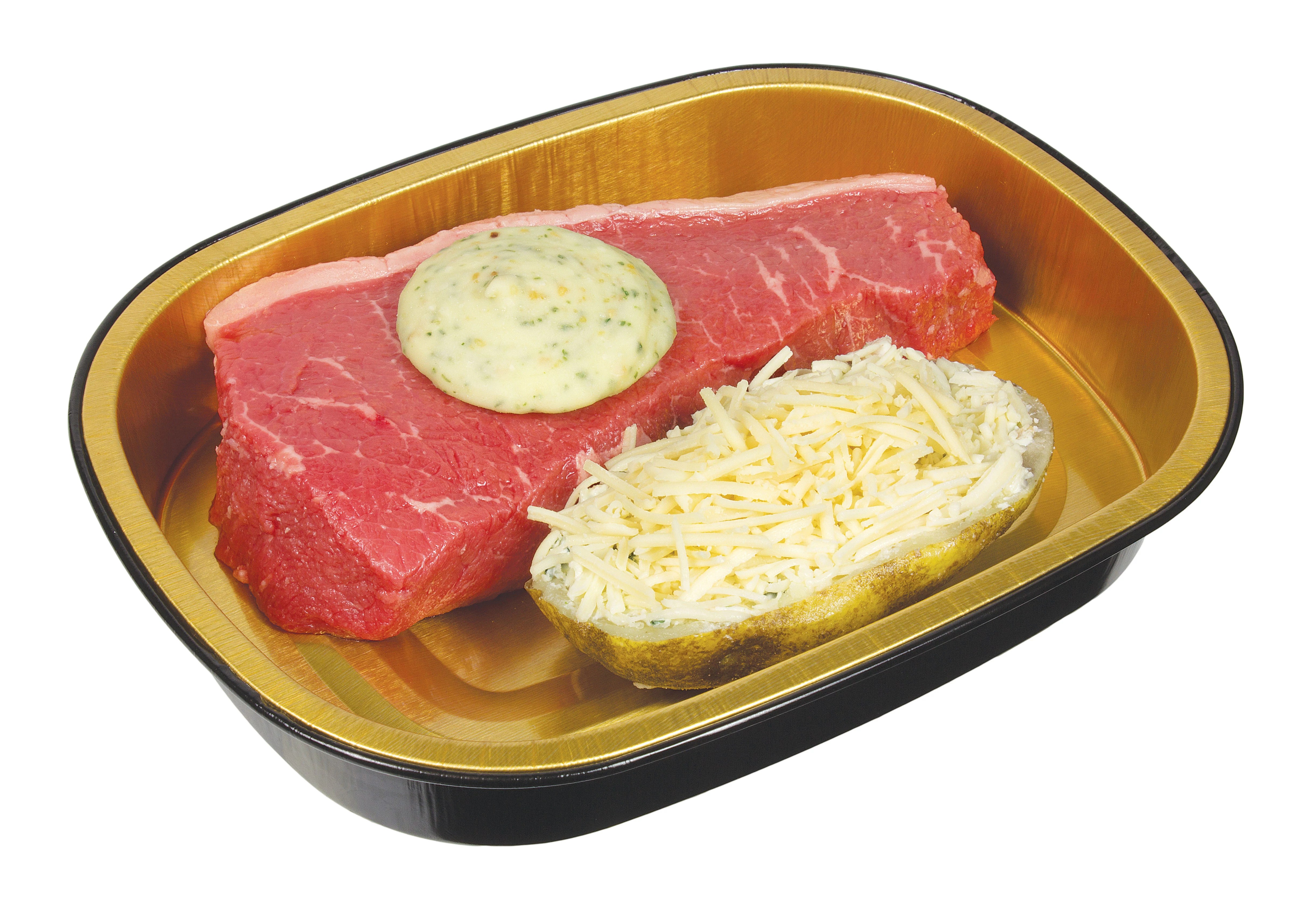 HEB Meal Simple Beef Petite Sirloin Steak with Garlic Parmesan Butter