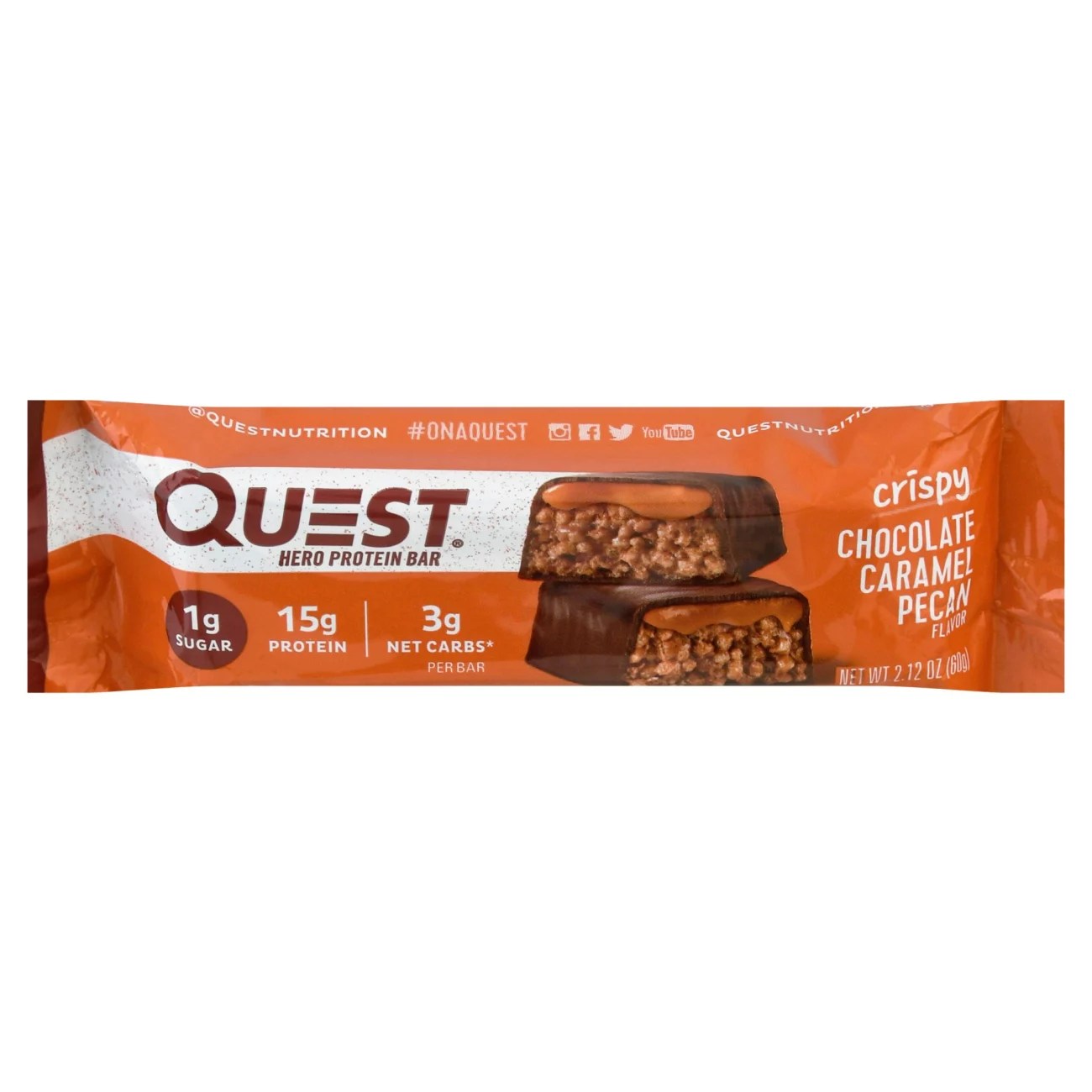 Quest Hero Chocolate Caramel Pecan Protein Bar Shop Granola & Snack