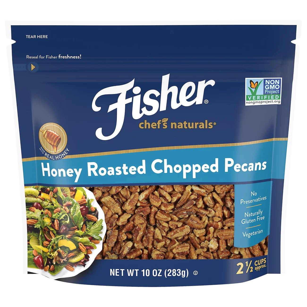Fisher Chef's Naturals Honey Roasted Chopped Pecans Shop Snacks
