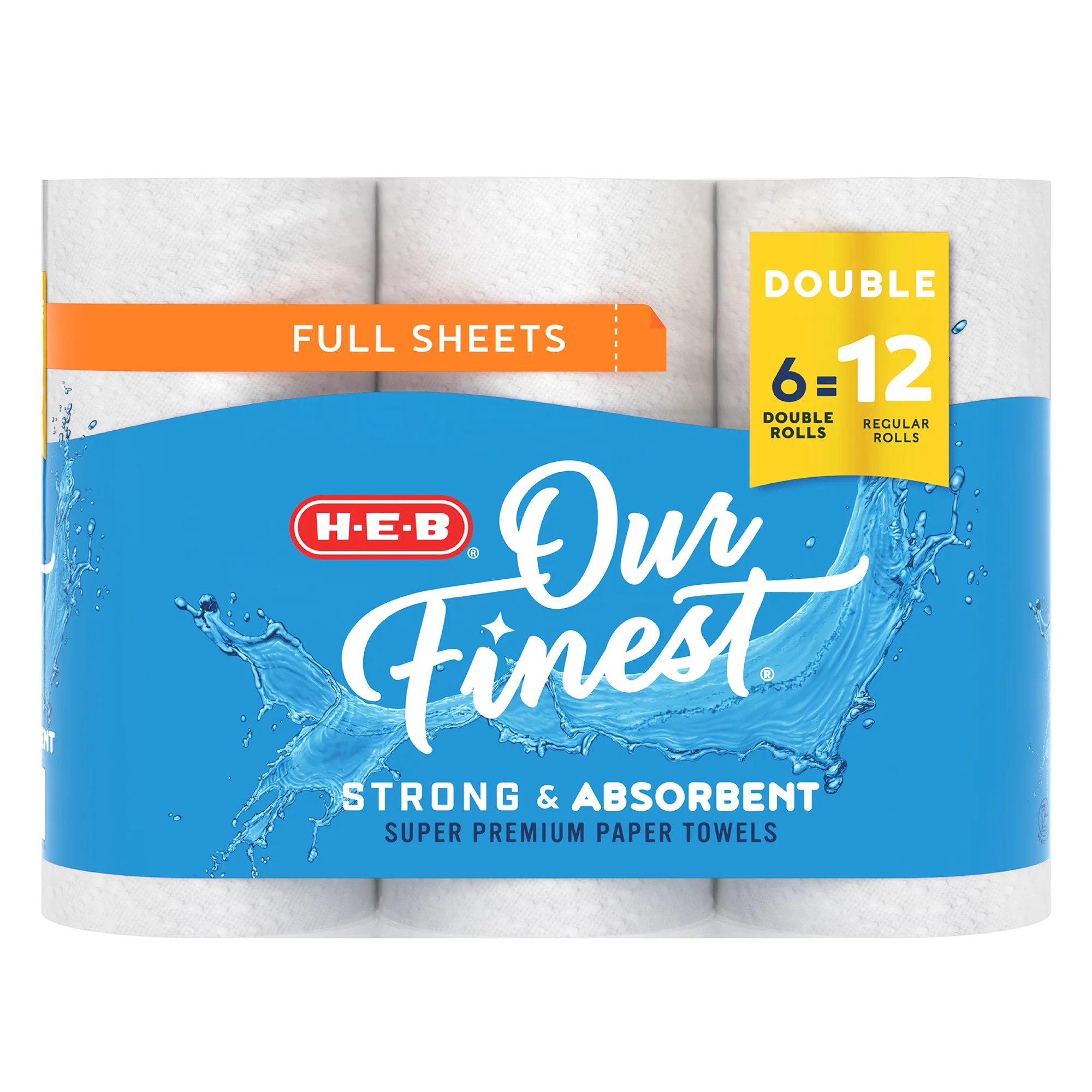 HEB Our Finest Full Sheets Double Roll Paper Towels Shop Paper