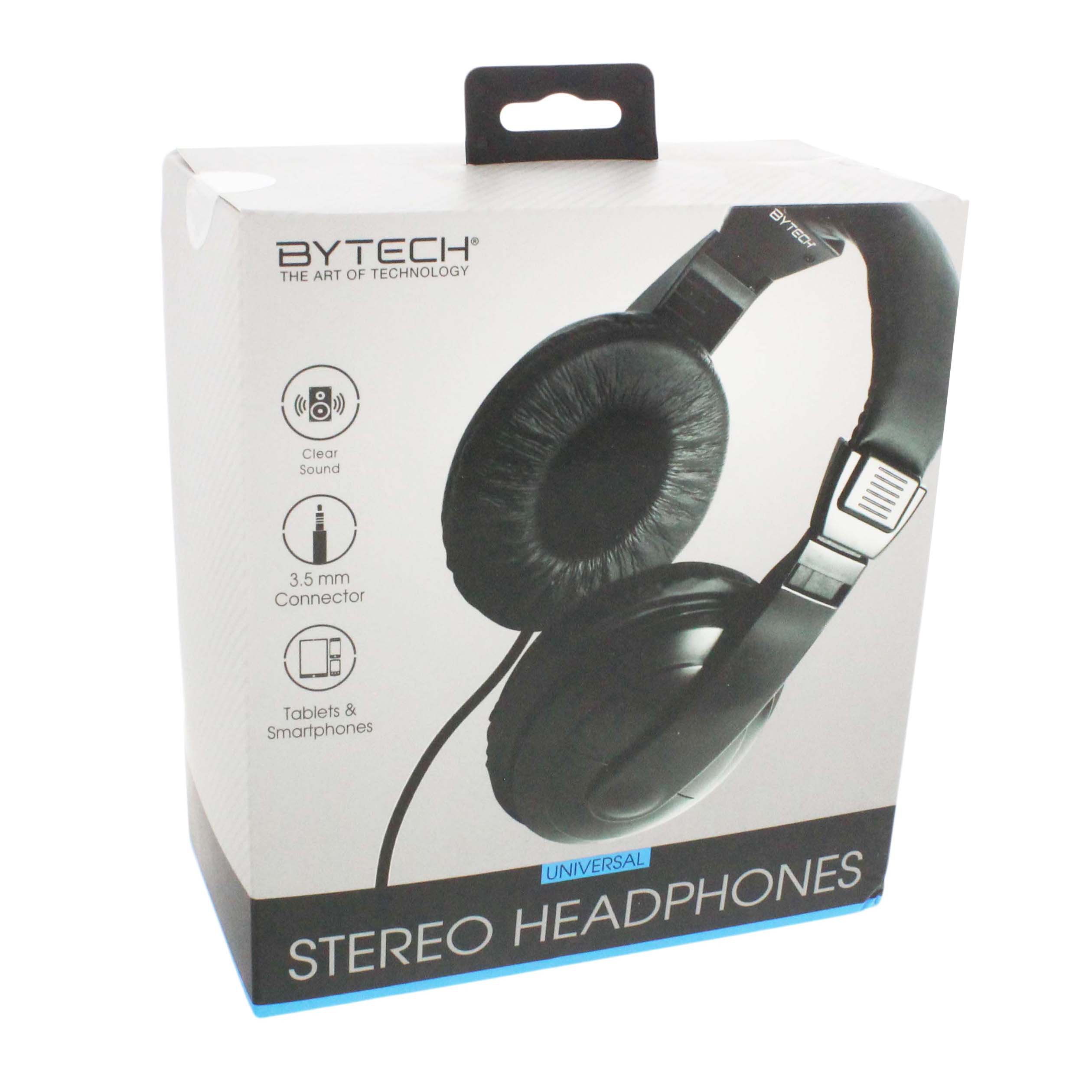 Bytech Black Wired Stereo Headphones - Shop Audio at H-E-B