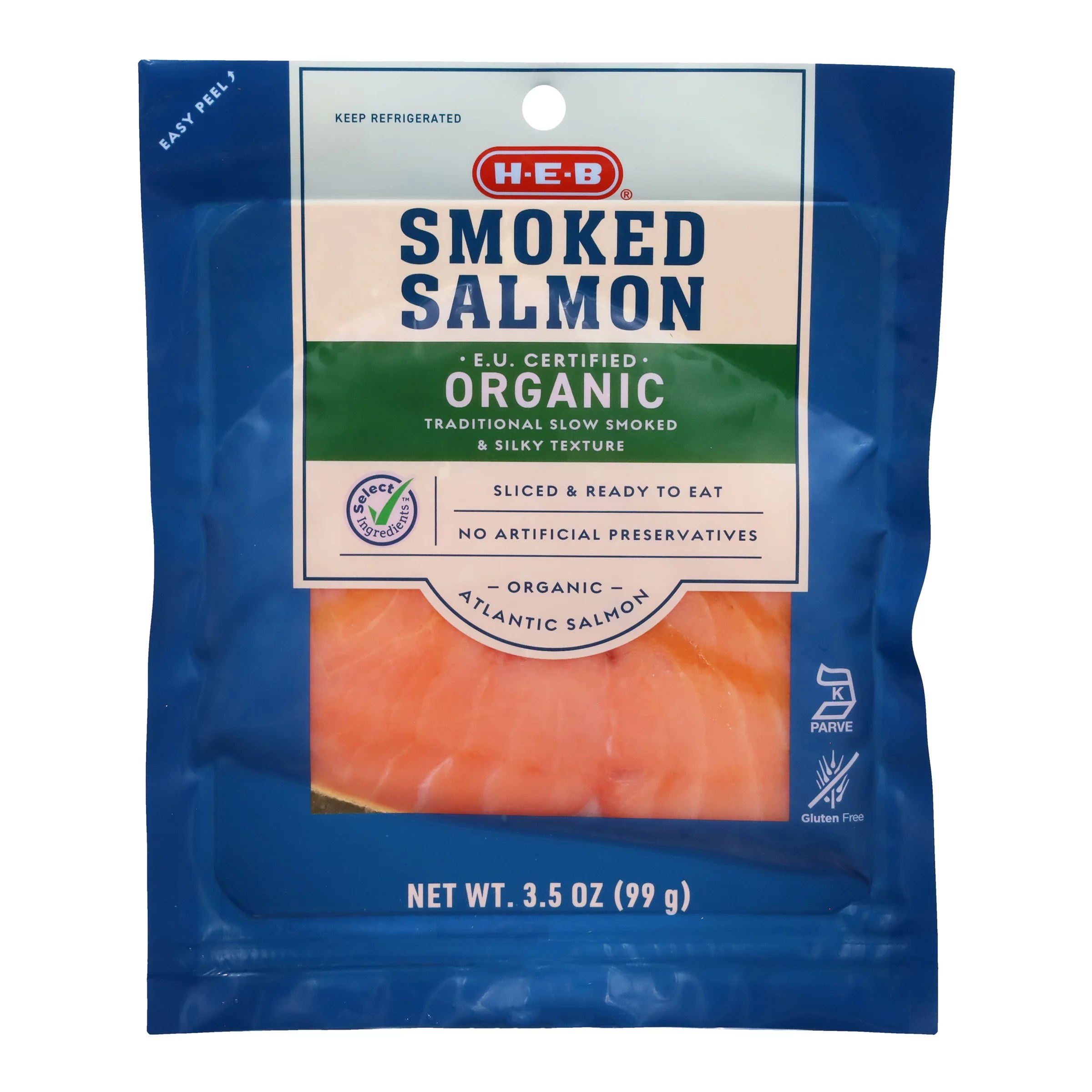 HEB Select Ingredients Atlantic Organic Smoked Salmon Shop Fish at