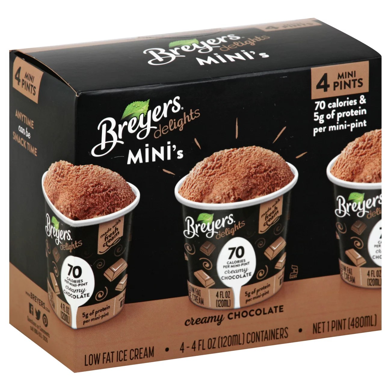 Breyers Delights Mini's Creamy Chocolate Ice Cream Shop Ice Cream