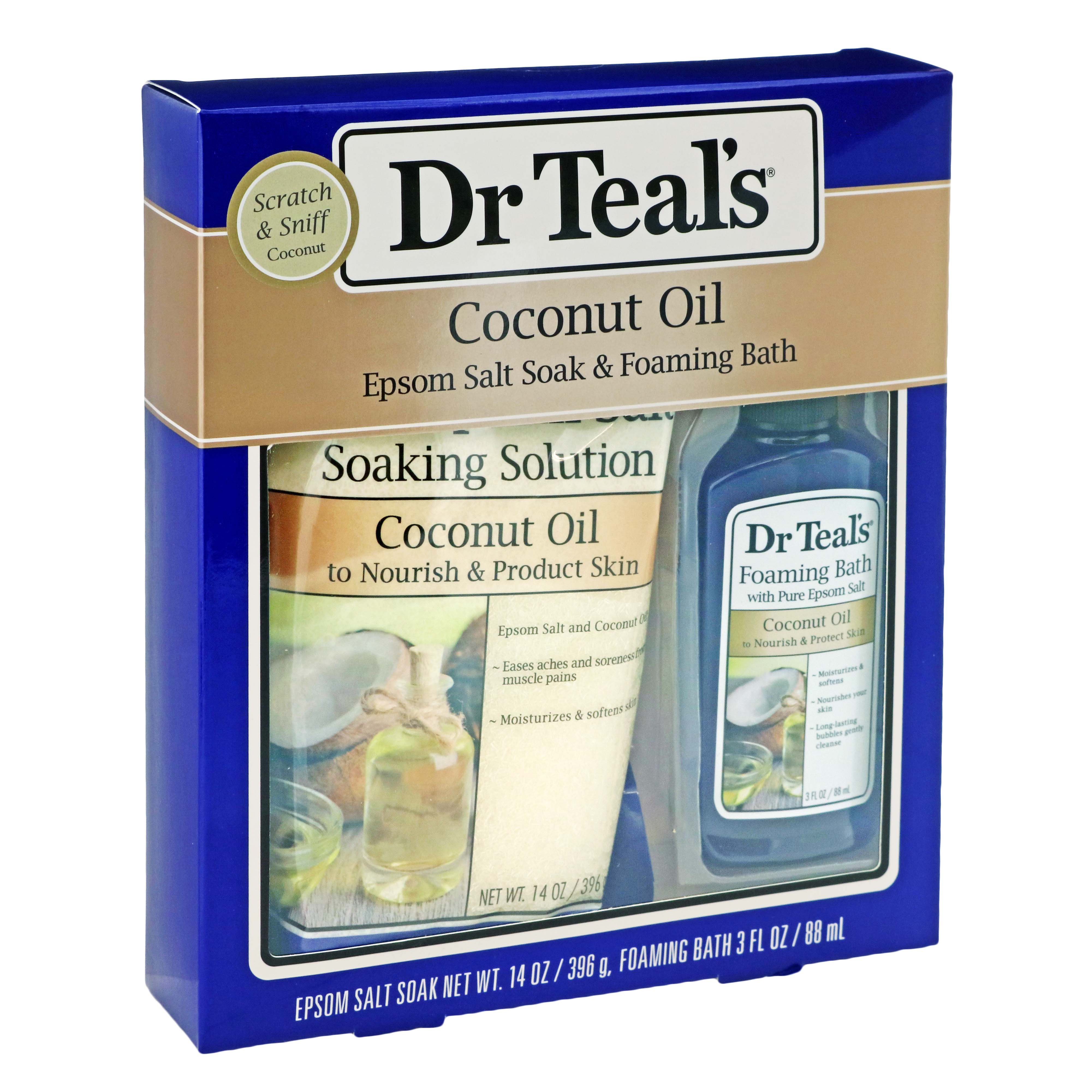Dr Teal's Epsom Salt Soak & Foaming Bath Coconut Oil Shop Bath & Skin Care at HEB
