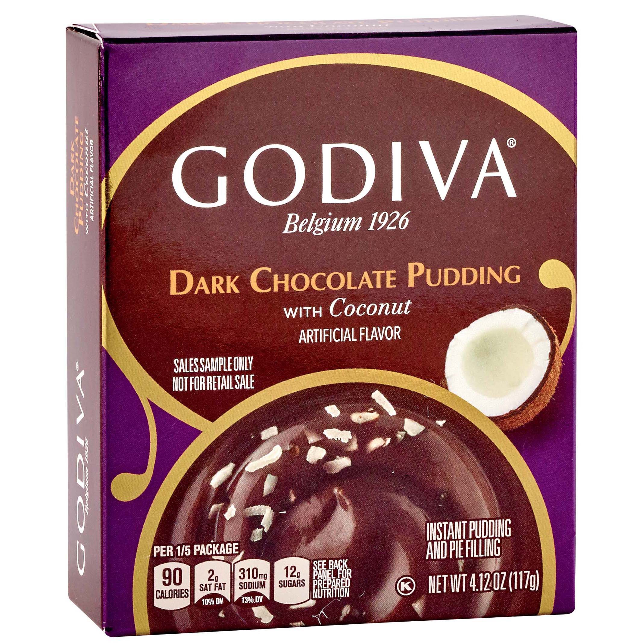Godiva Dark Chocolate Pudding with Coconut Shop Pudding & Gelatin Mix