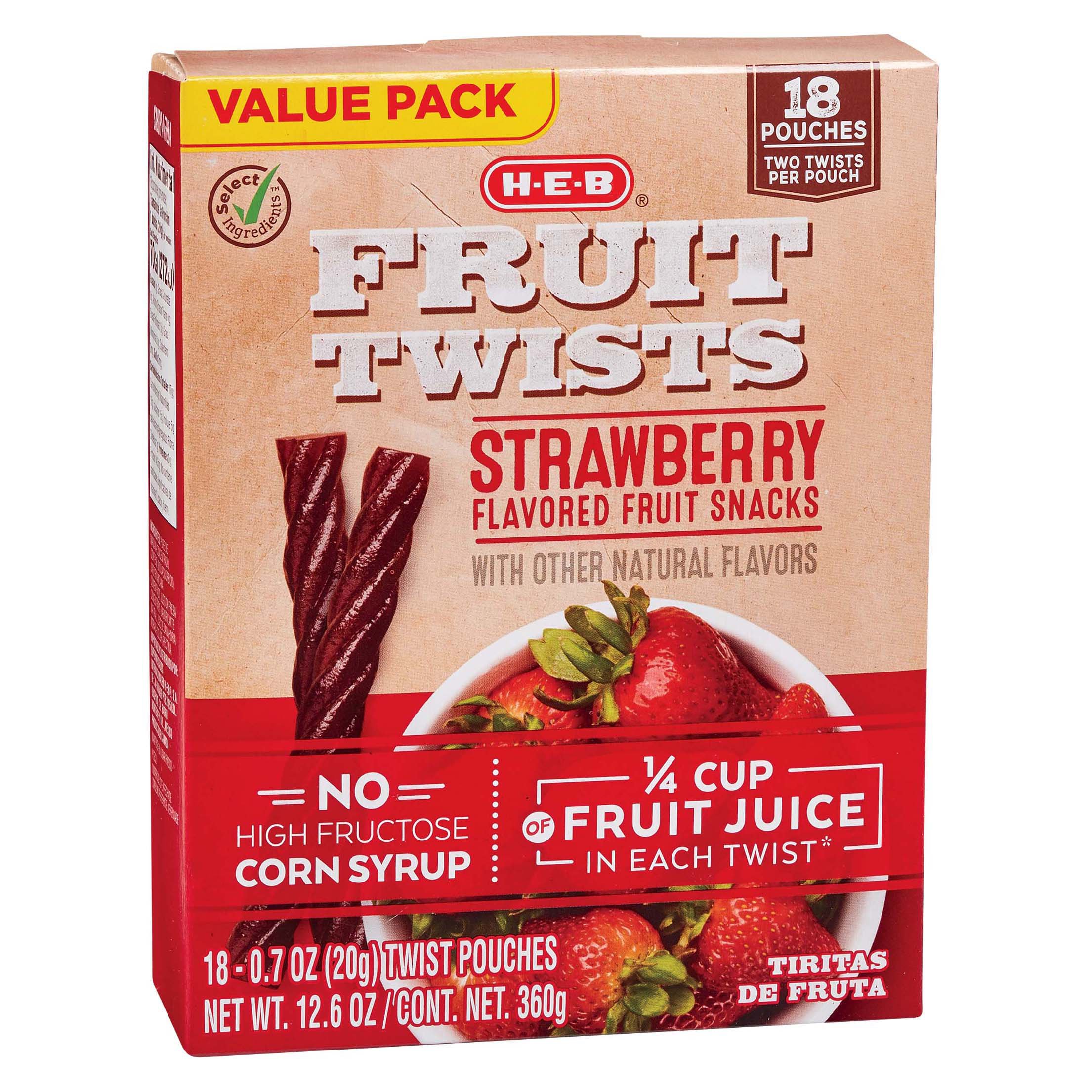 HEB Select Ingredients Strawberry Fruit Twist Value Pack Shop Fruit