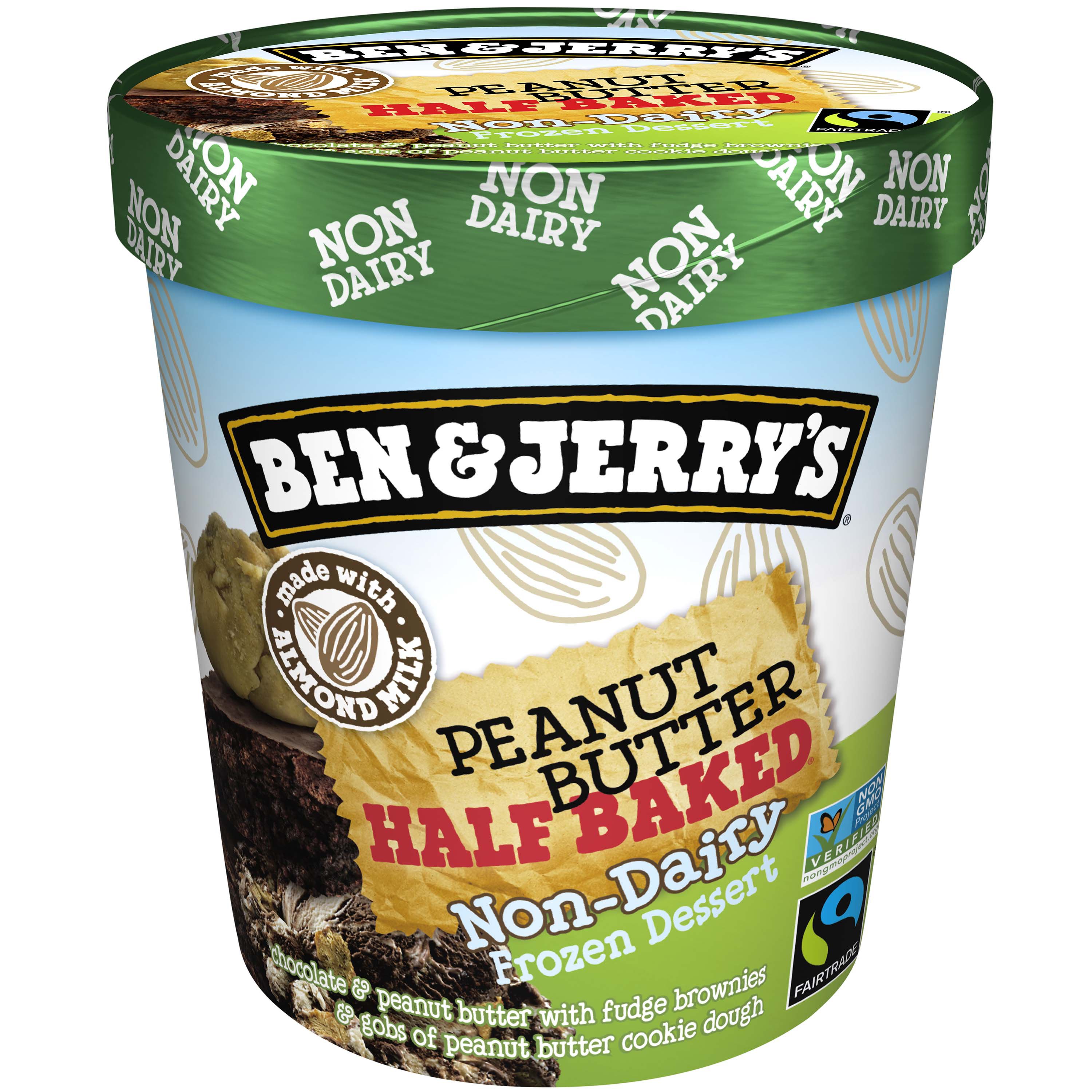 Ben & Jerry's Peanut Butter Half Baked Frozen Dessert NonDairy Shop
