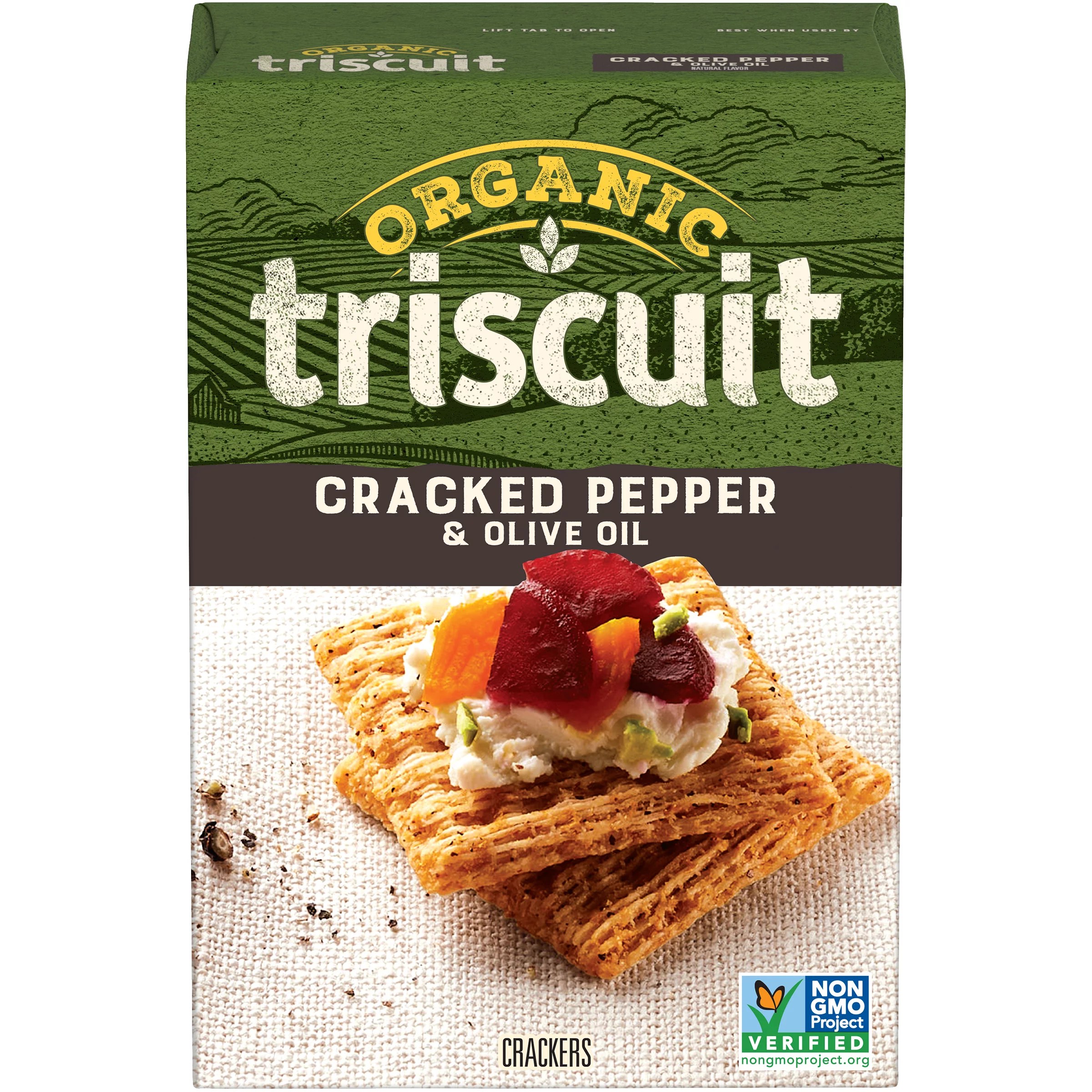 Nabisco Triscuit Organic Cracked Pepper & Olive Oil Crackers Shop Crackers & Breadsticks at HEB