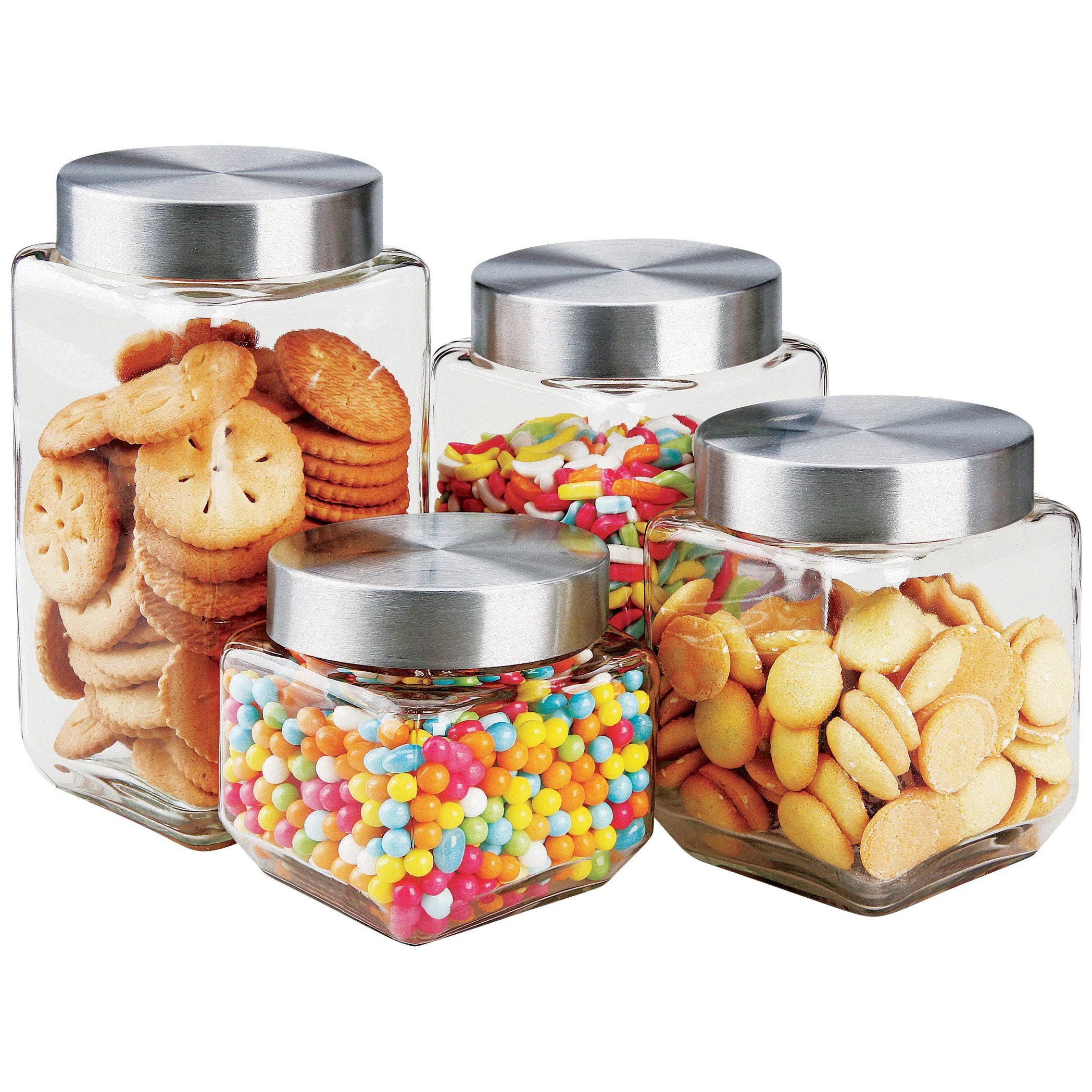Farberware 4 Piece Glass Canister Set Shop Food Storage at HEB
