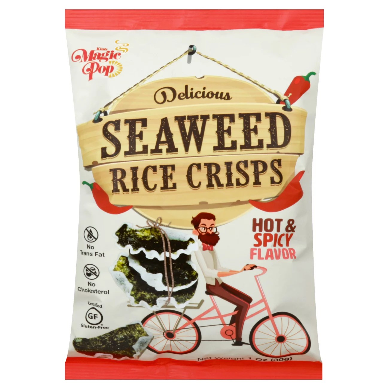 Kim's Magic Pop Hot & Spicy Seaweed Rice Crisps Shop Rice Cakes at HEB