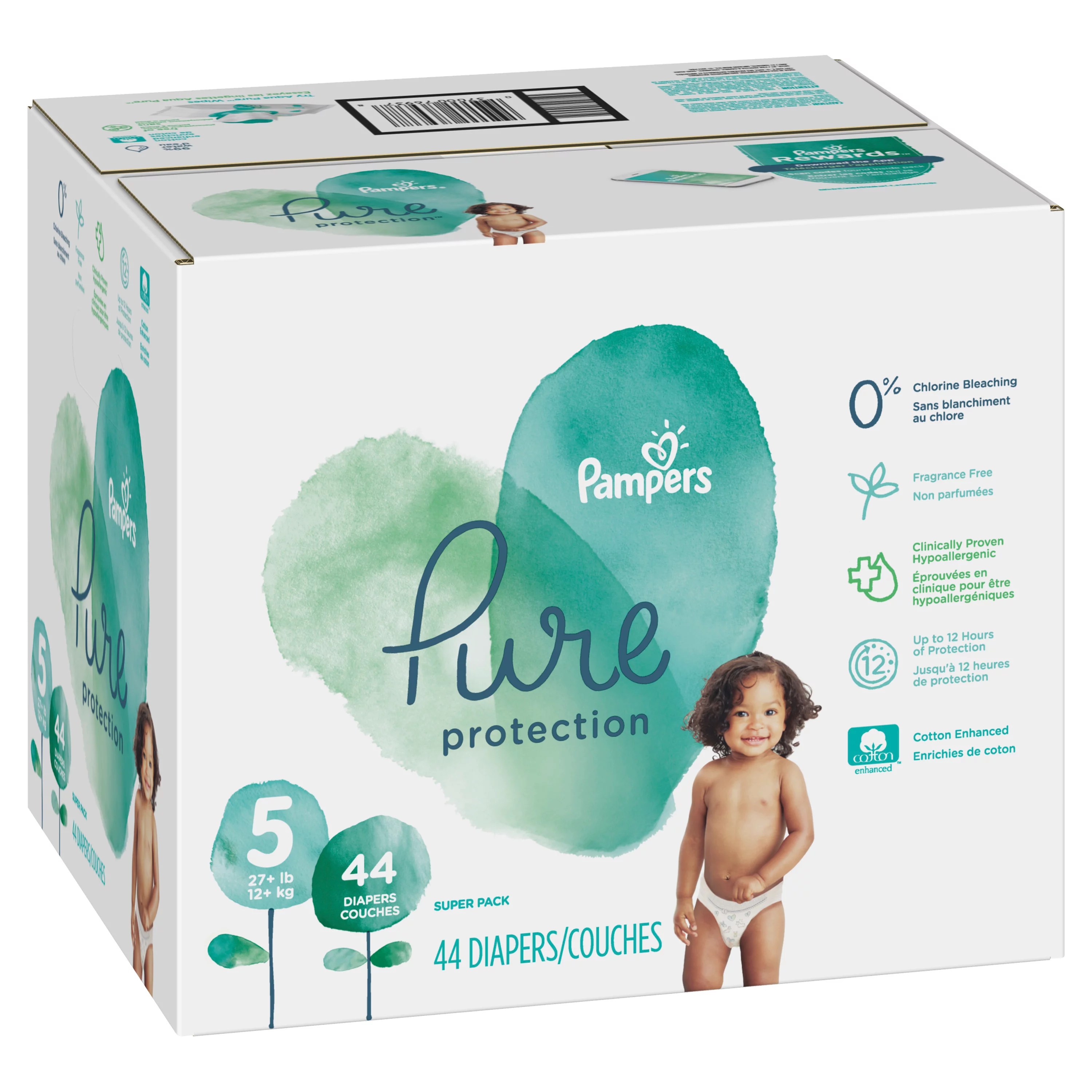 Pampers Pure Protection Diapers 44 pk Shop Diapers at HEB
