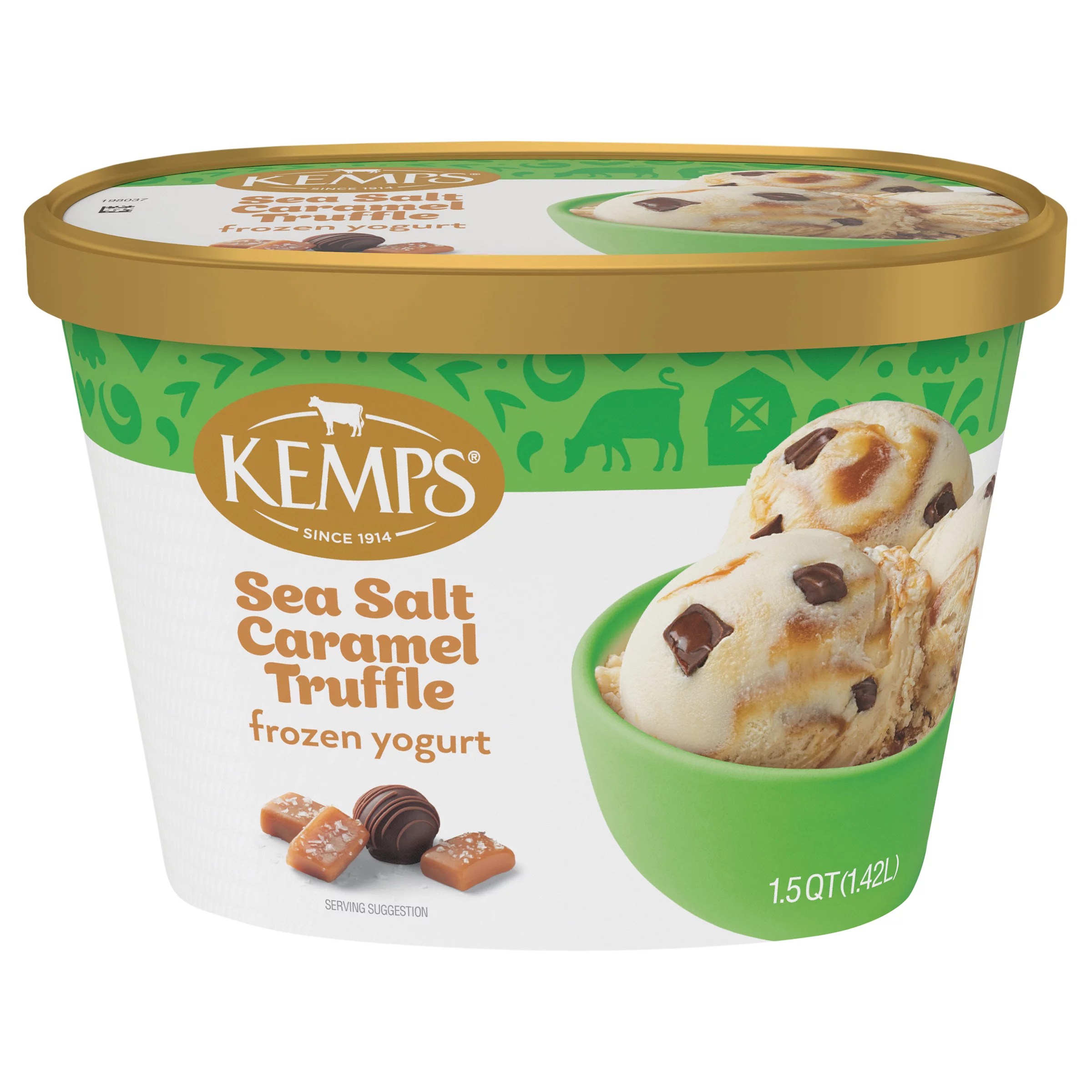 Kemps Sea Salt Caramel Fudge Truffle Frozen Yogurt Shop Frozen Yogurt
