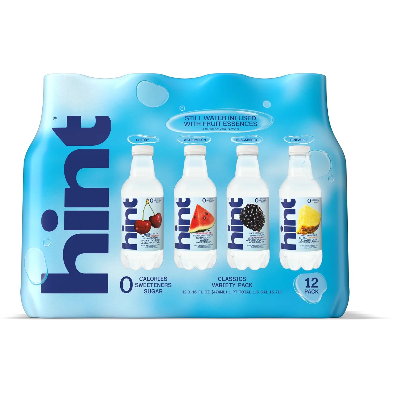 Hint Unsweetened Water 16 oz Bottles Variety Pack Shop Water at HEB