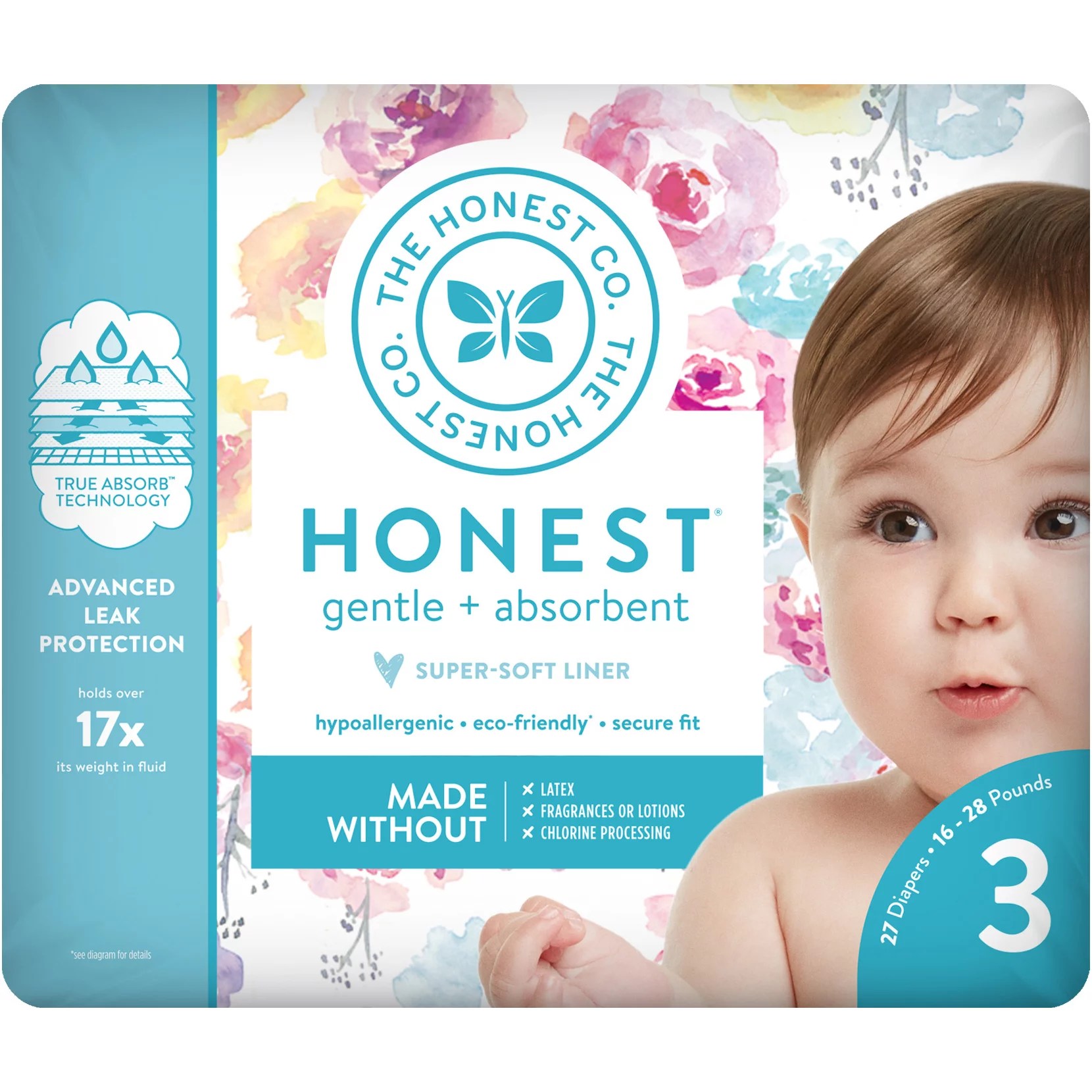 The Honest Company Rose Blossom Diapers 27 ct Shop Diapers & Potty at