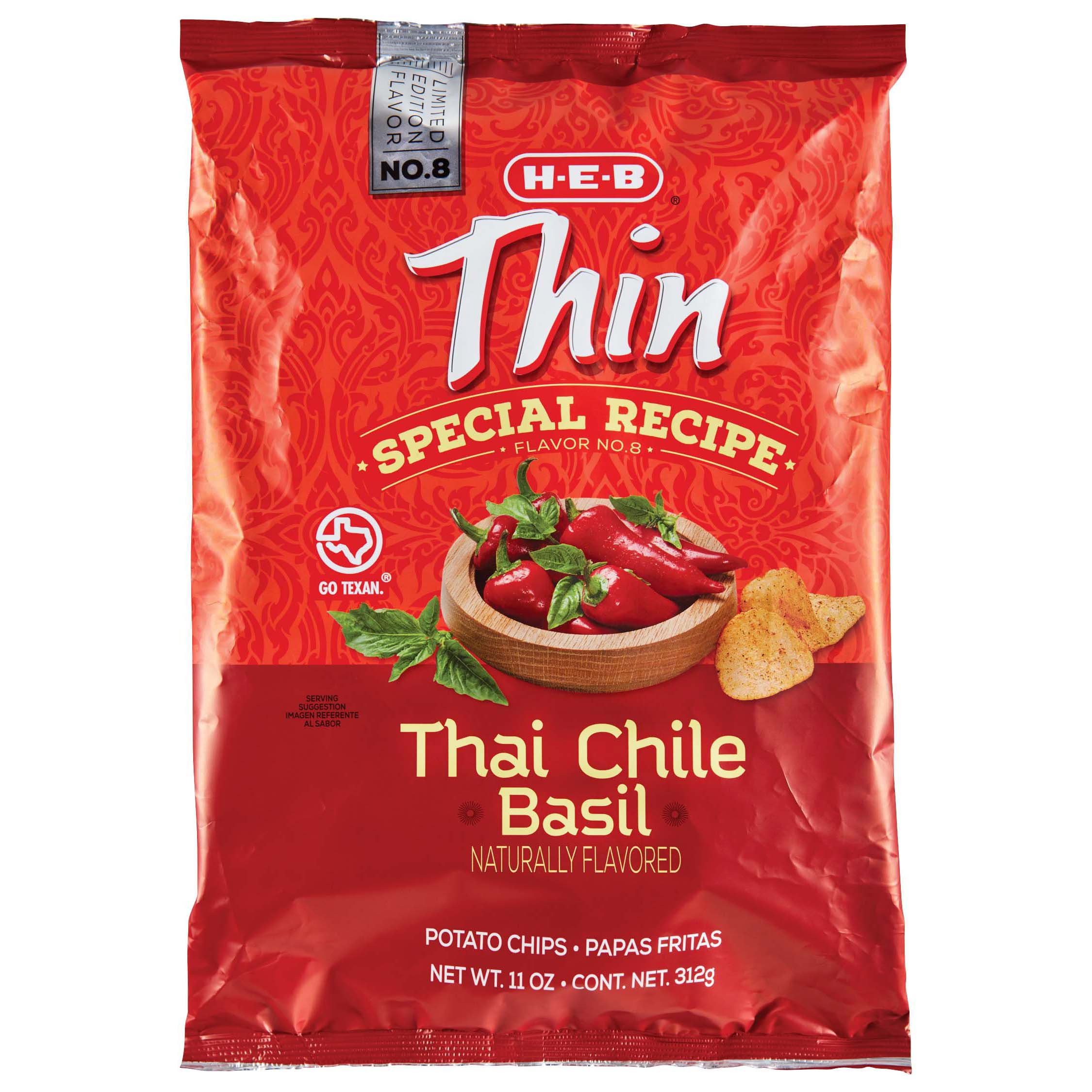 HEB Thin Thai Chile Basil Potato Chips Shop Chips at HEB