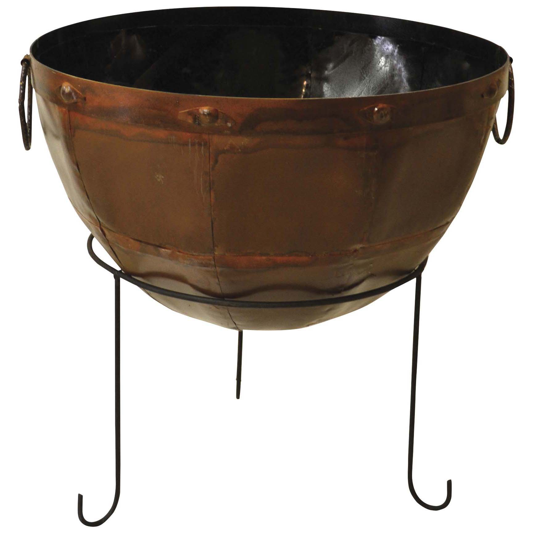 Creative Decor Sourcing Metal Bowl Planter Large Shop Outdoor Decor