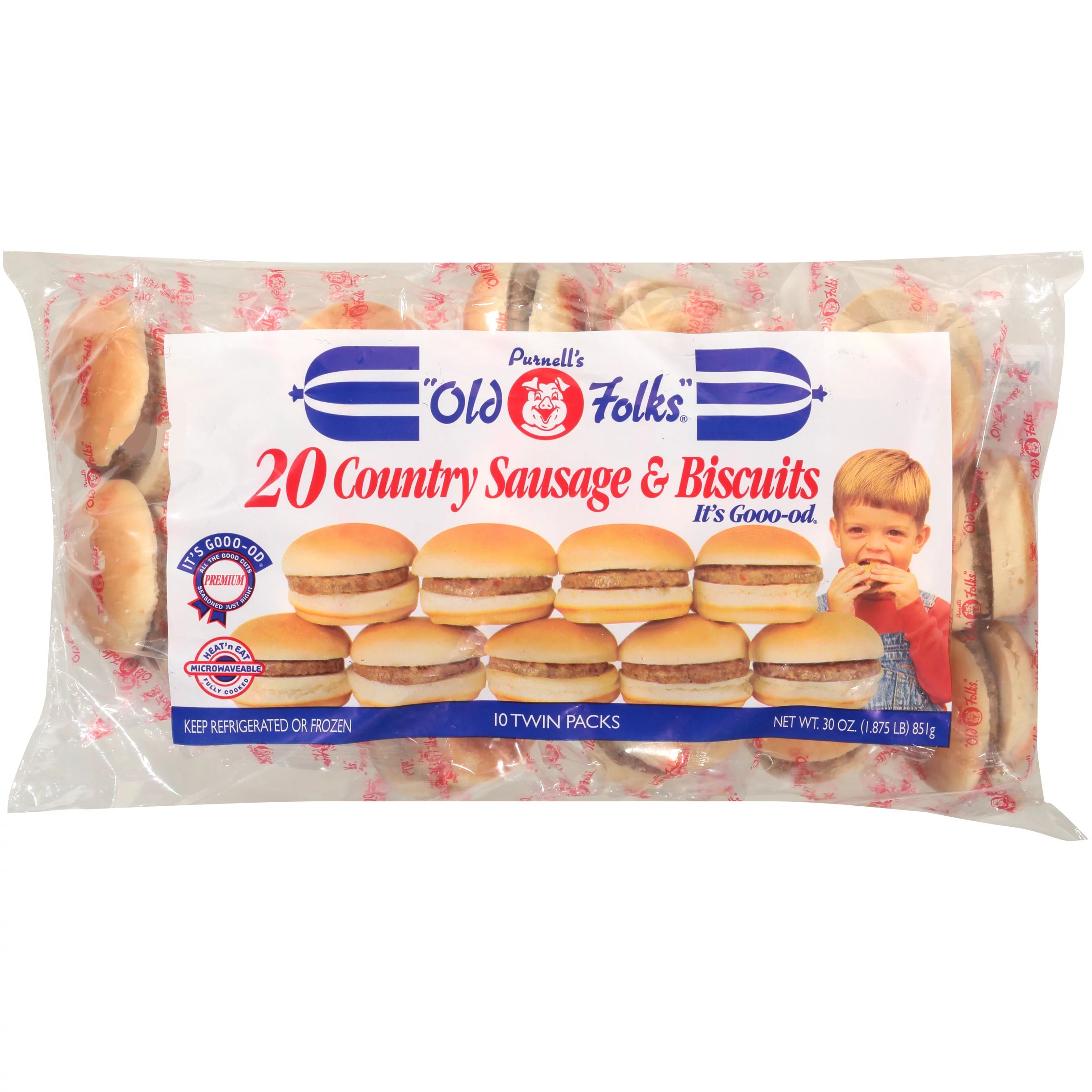 Purnell's Old Folks Country Sausage and Biscuits, 10 Twin Packs Shop