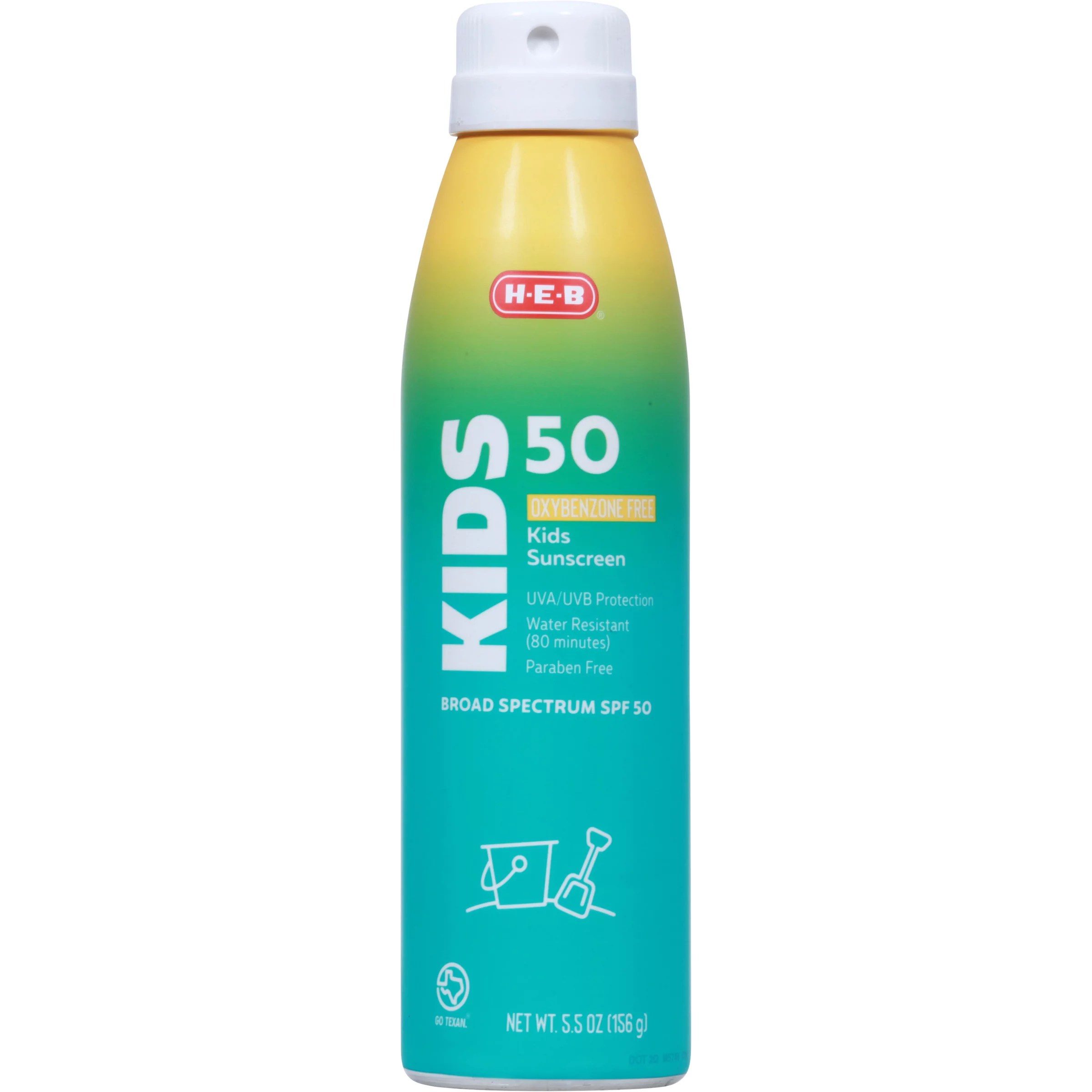 HEB Solutions Oxybenzone Free Kids SPF 50 Sunscreen Spray Shop