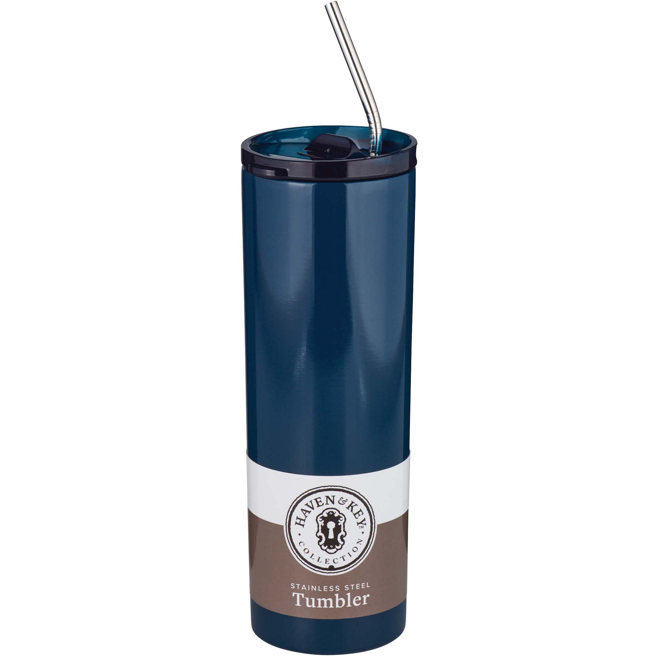 Haven & Key Stainless Steel Indigo Straw Tumbler Shop Travel & ToGo