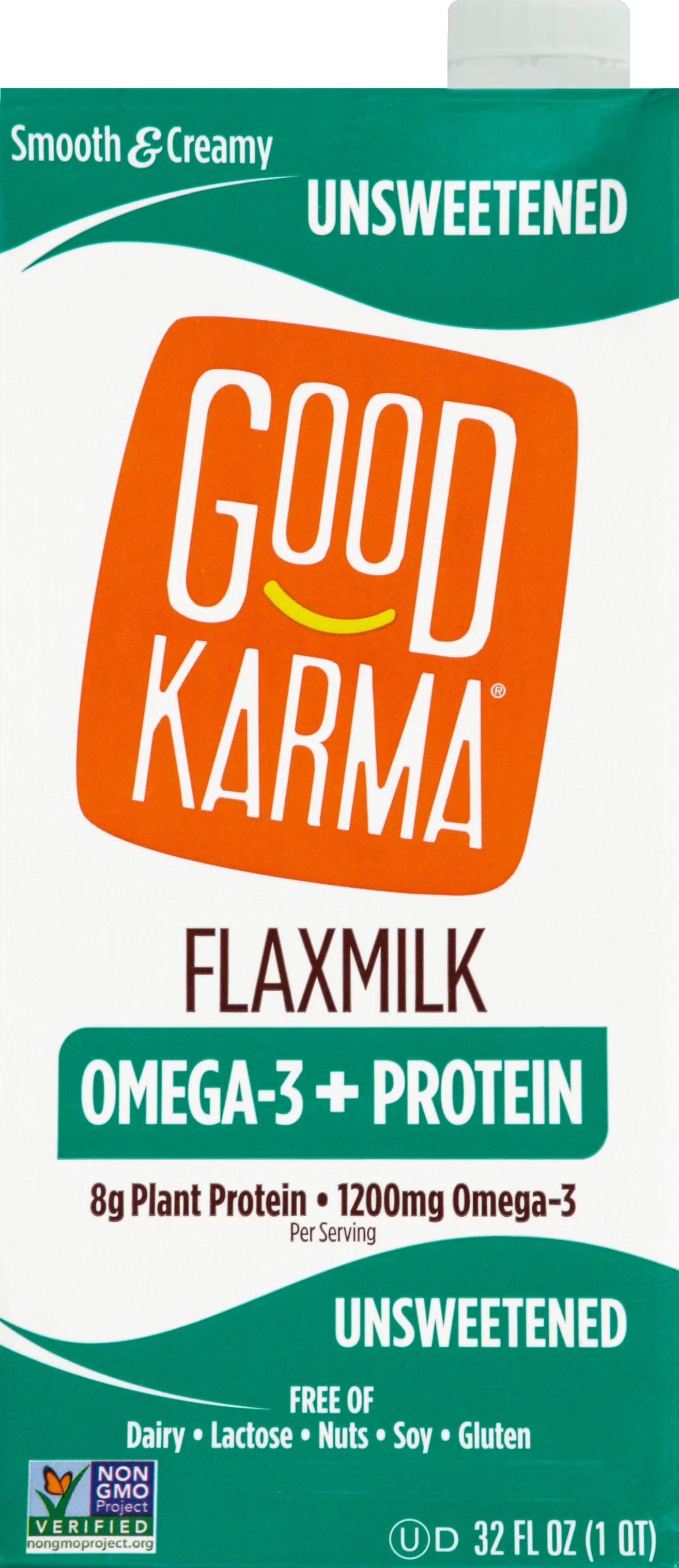 Good Karma Unsweetened with Omega 3 + Protein Flax Milk Shop Milk at