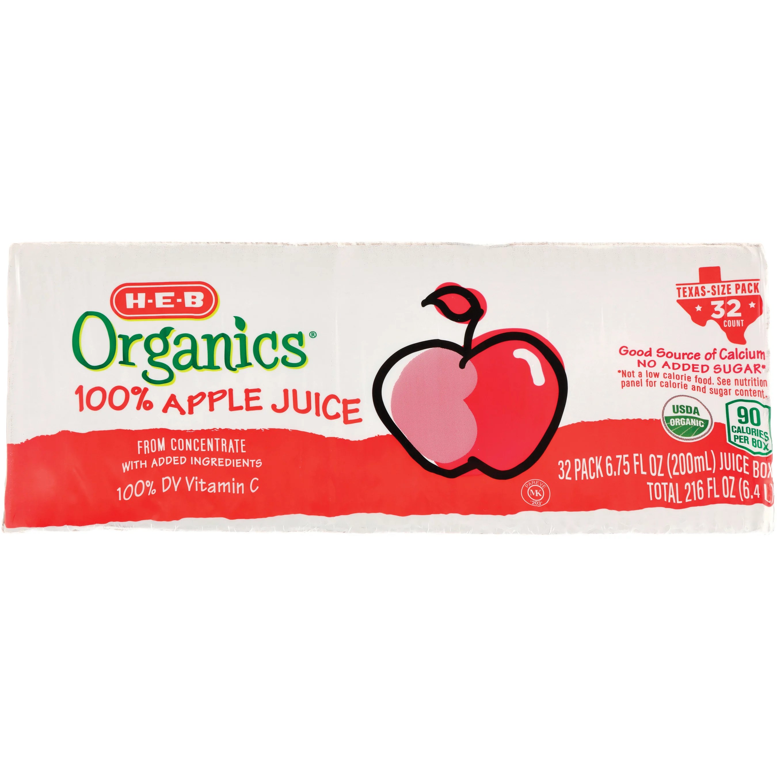 HEB Organics 100 Apple Juice Value Pack 6.75 oz Boxes Shop Juice