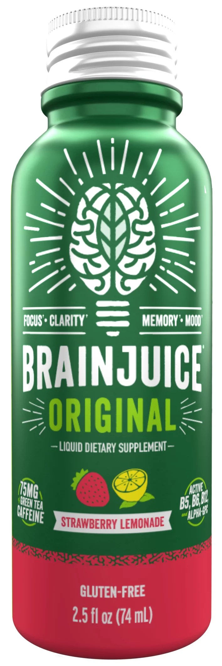 BrainJuice Strawberry Lemonade Brain Boost Shot Shop Diet & Fitness