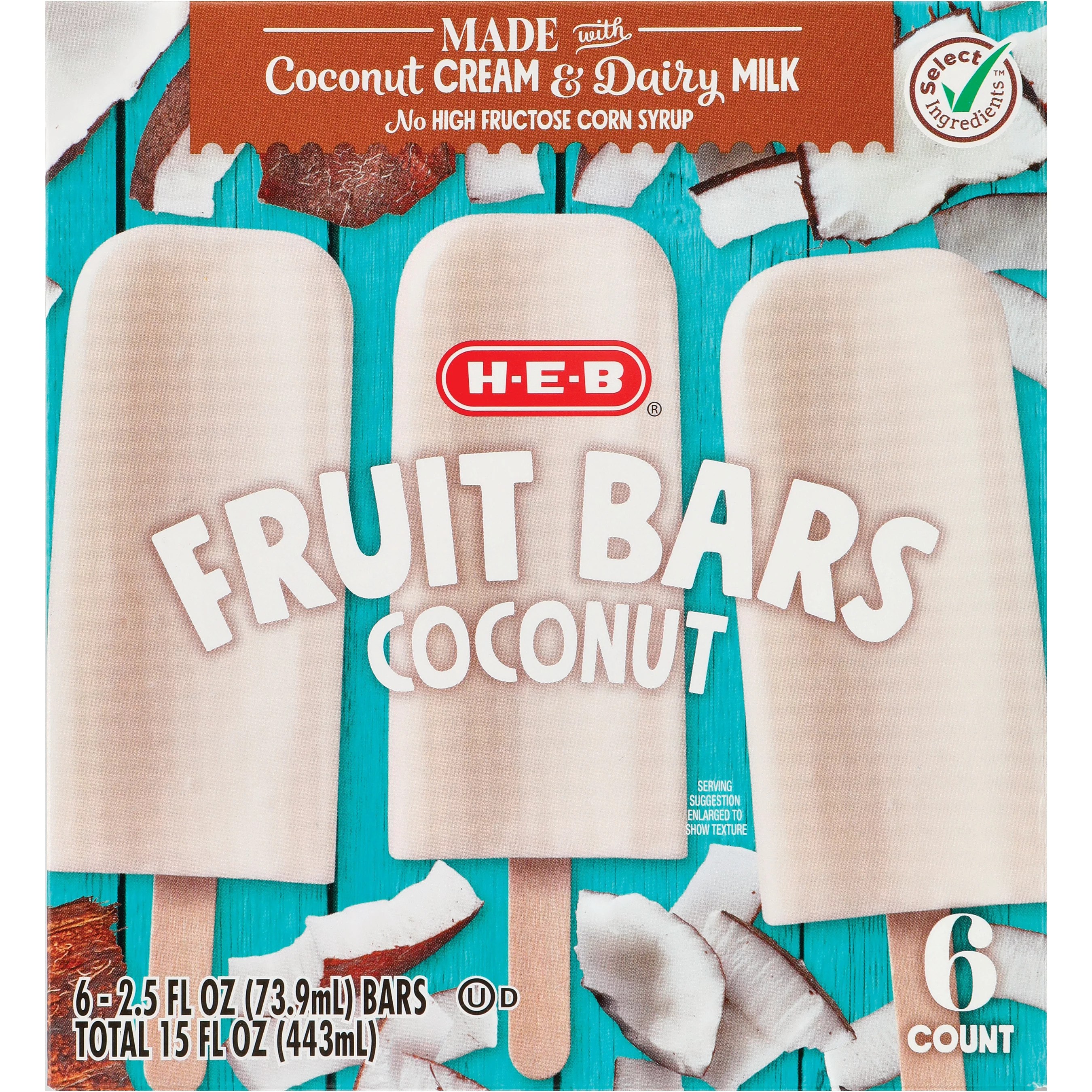 HEB Select Ingredients Coconut Fruit Bars Shop Bars & Pops at HEB
