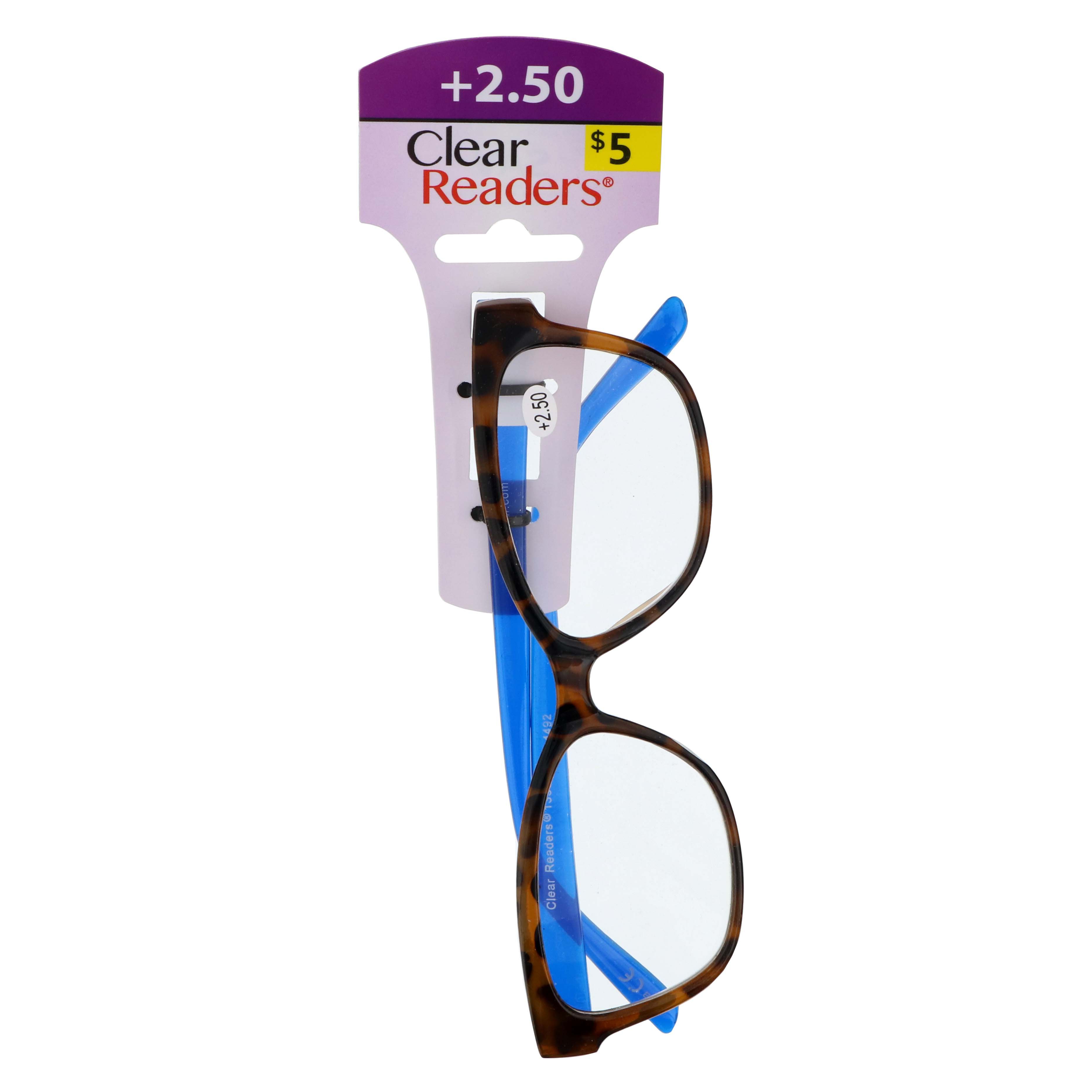 Select A Vision Clear Readers Glasses +2.50 Assorted Colors Shop Eye