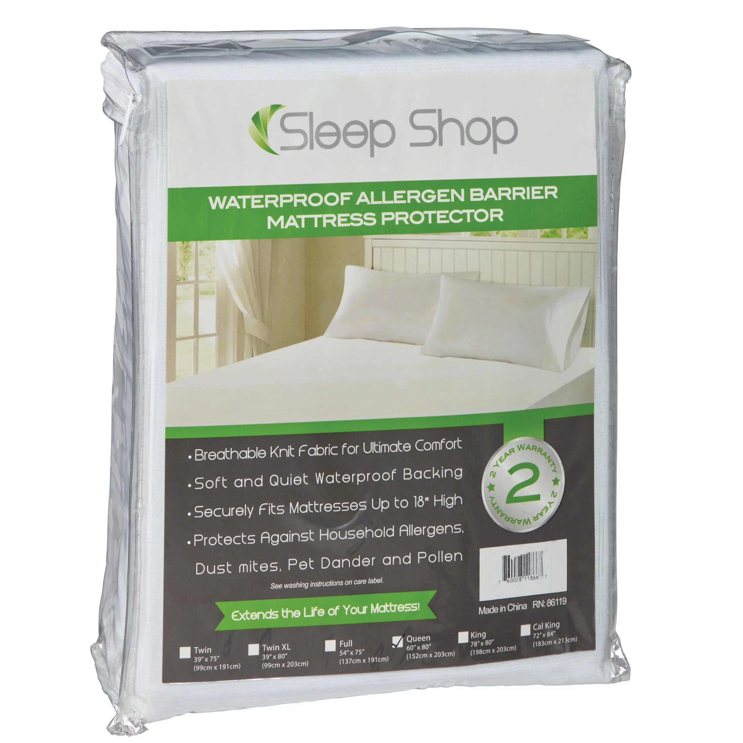 Sleep Shop Allergen Mattress Protector Shop Bedding & Bath at HEB