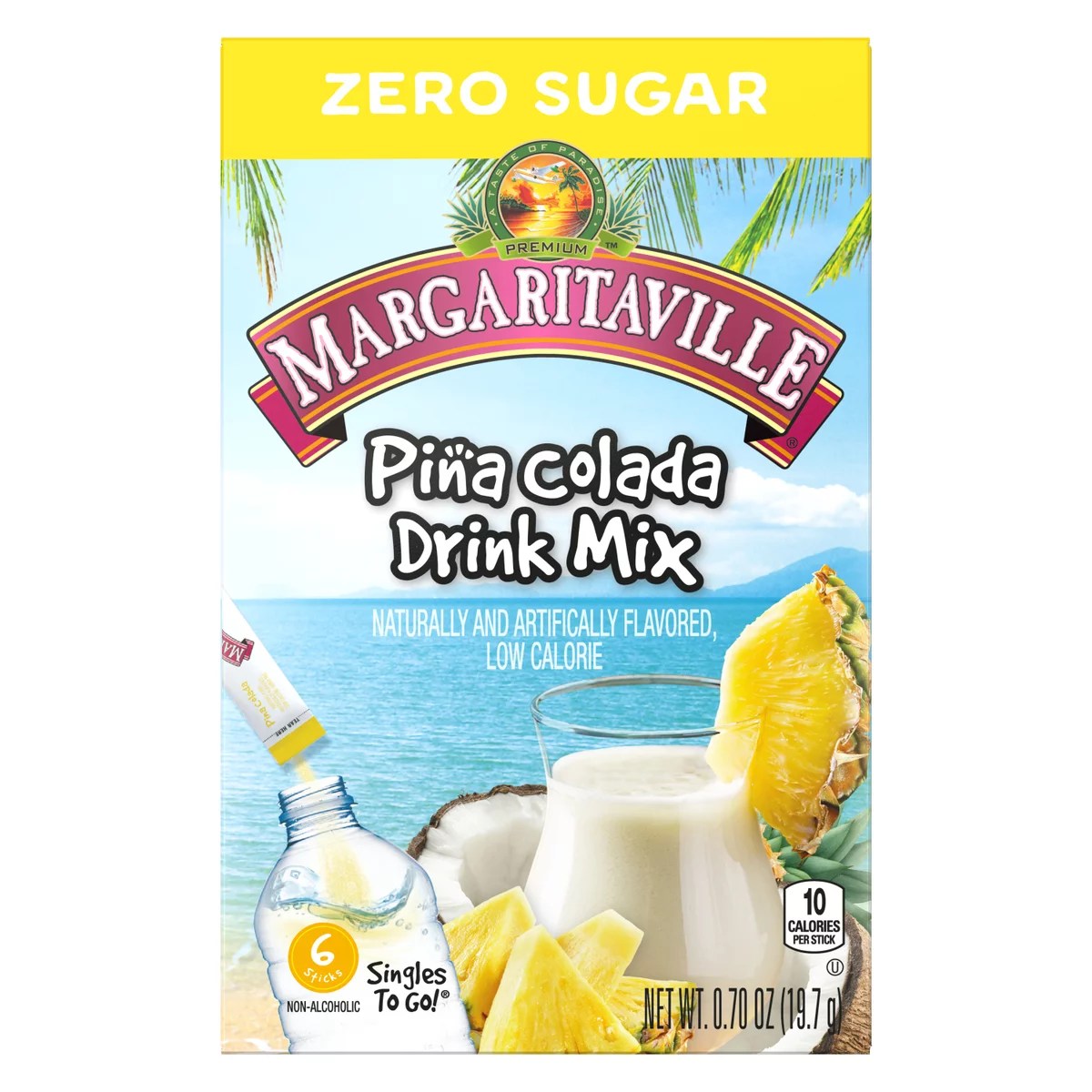 Margaritaville Pina Colada Sugar Free Singles To Go Shop Mixes