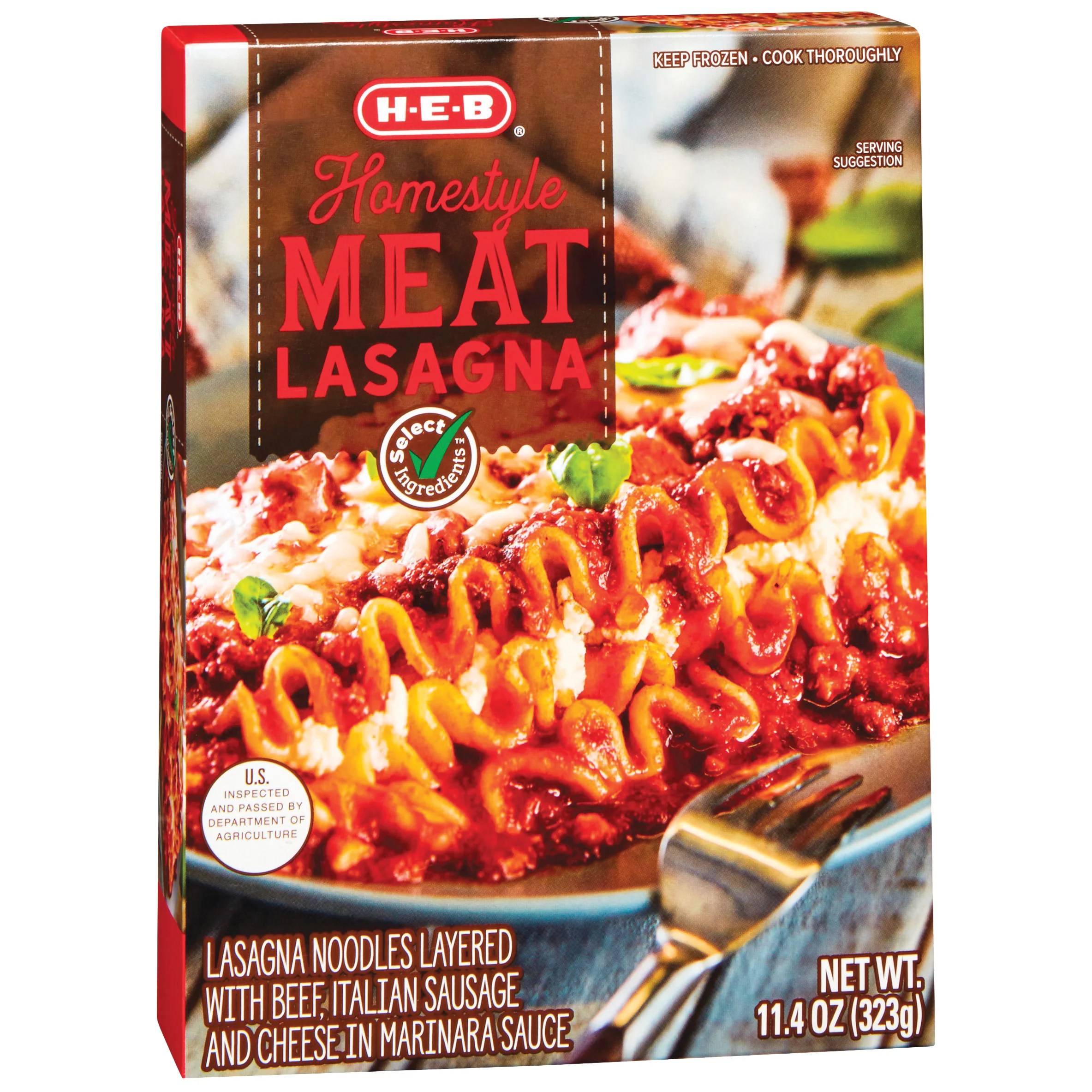 HEB Select Ingredients Homestyle Meat Lasagna Shop Entrees & Sides