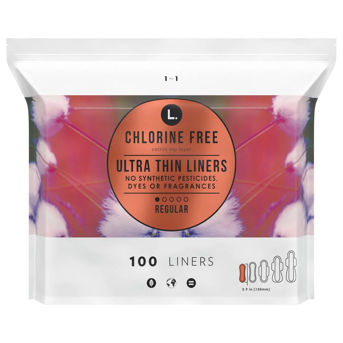 L. Organic Cotton Ultra Thin Liners Shop Pads & Liners at HEB