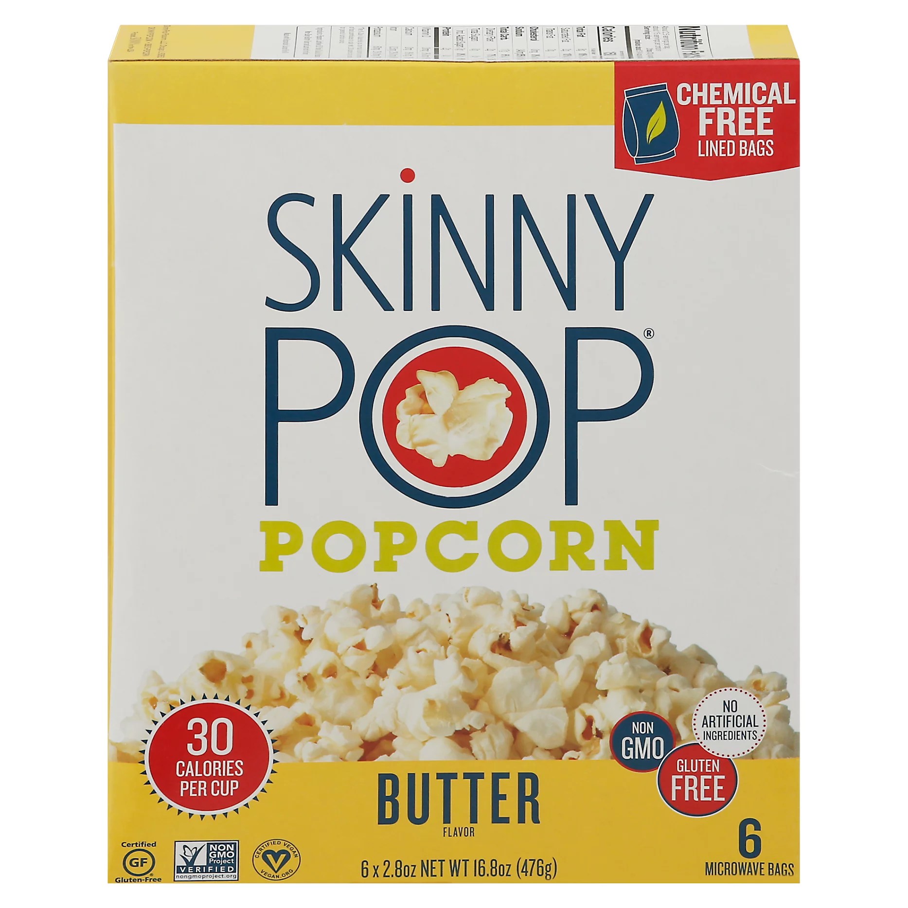SkinnyPop Butter Microwave Popcorn Shop Popcorn at HEB