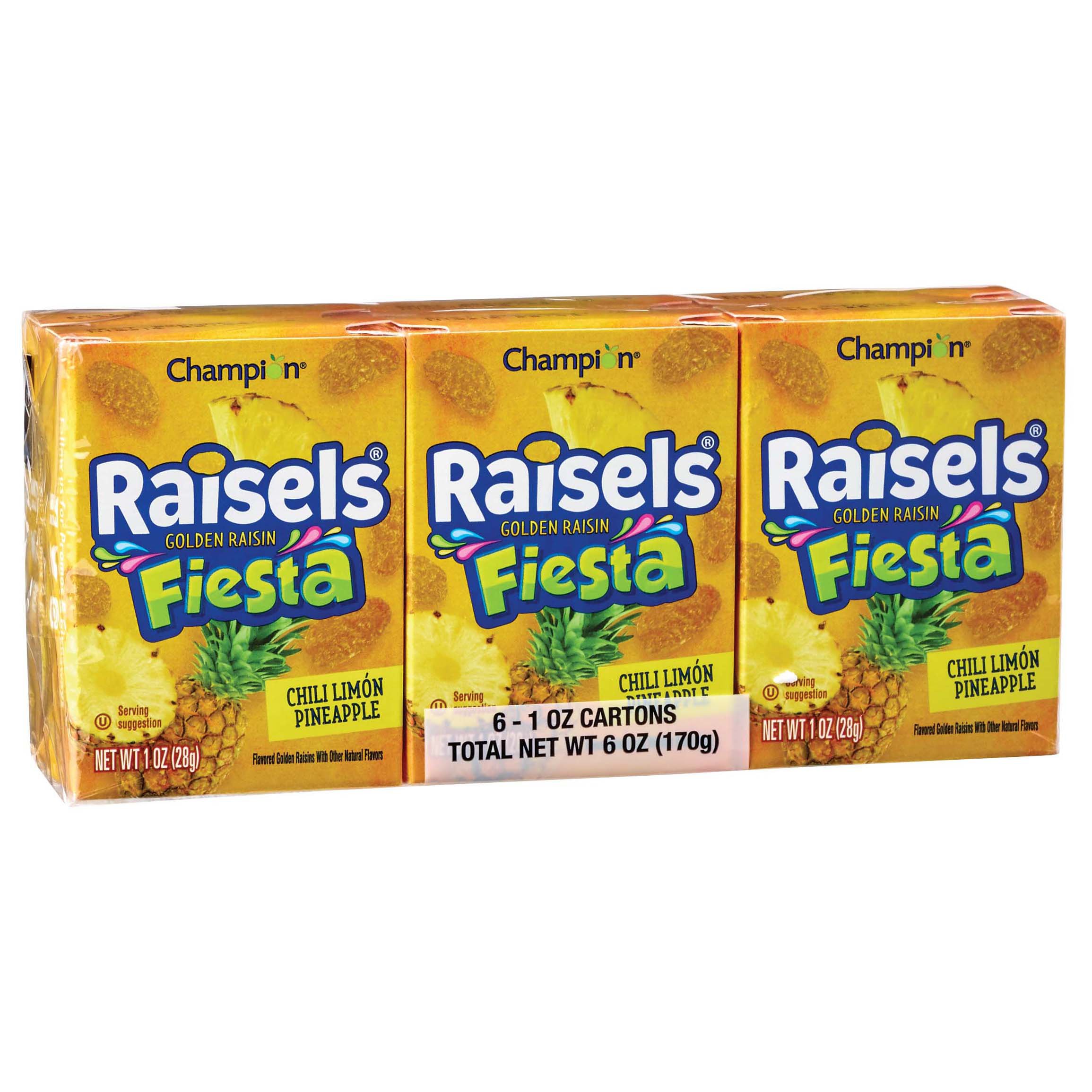 Champion Raisels Fiesta Chili Limon Pineapple GoldenRasins Shop Fruit